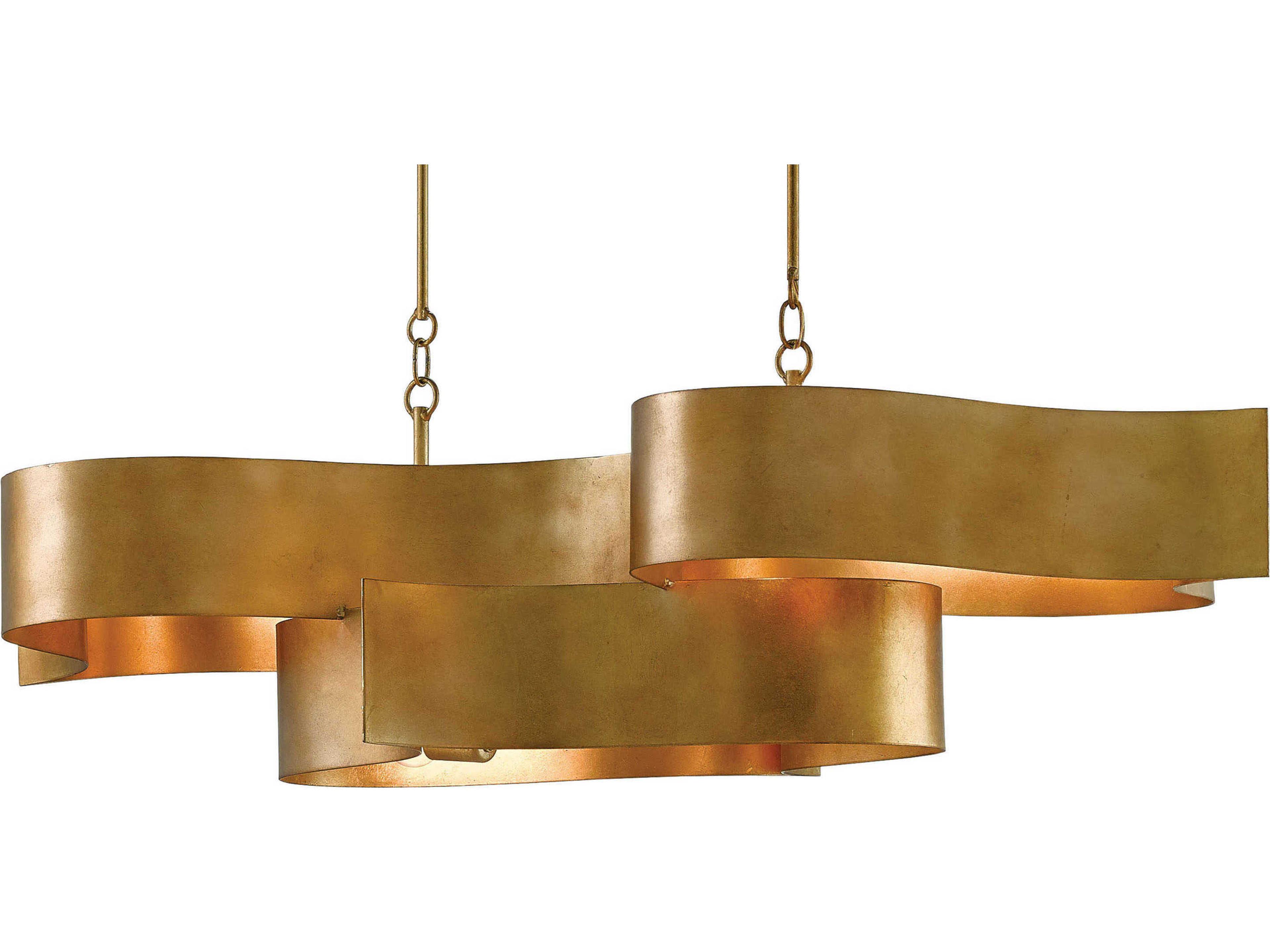 Vistas 6-Light Antique Gold Leaf Island Pendant