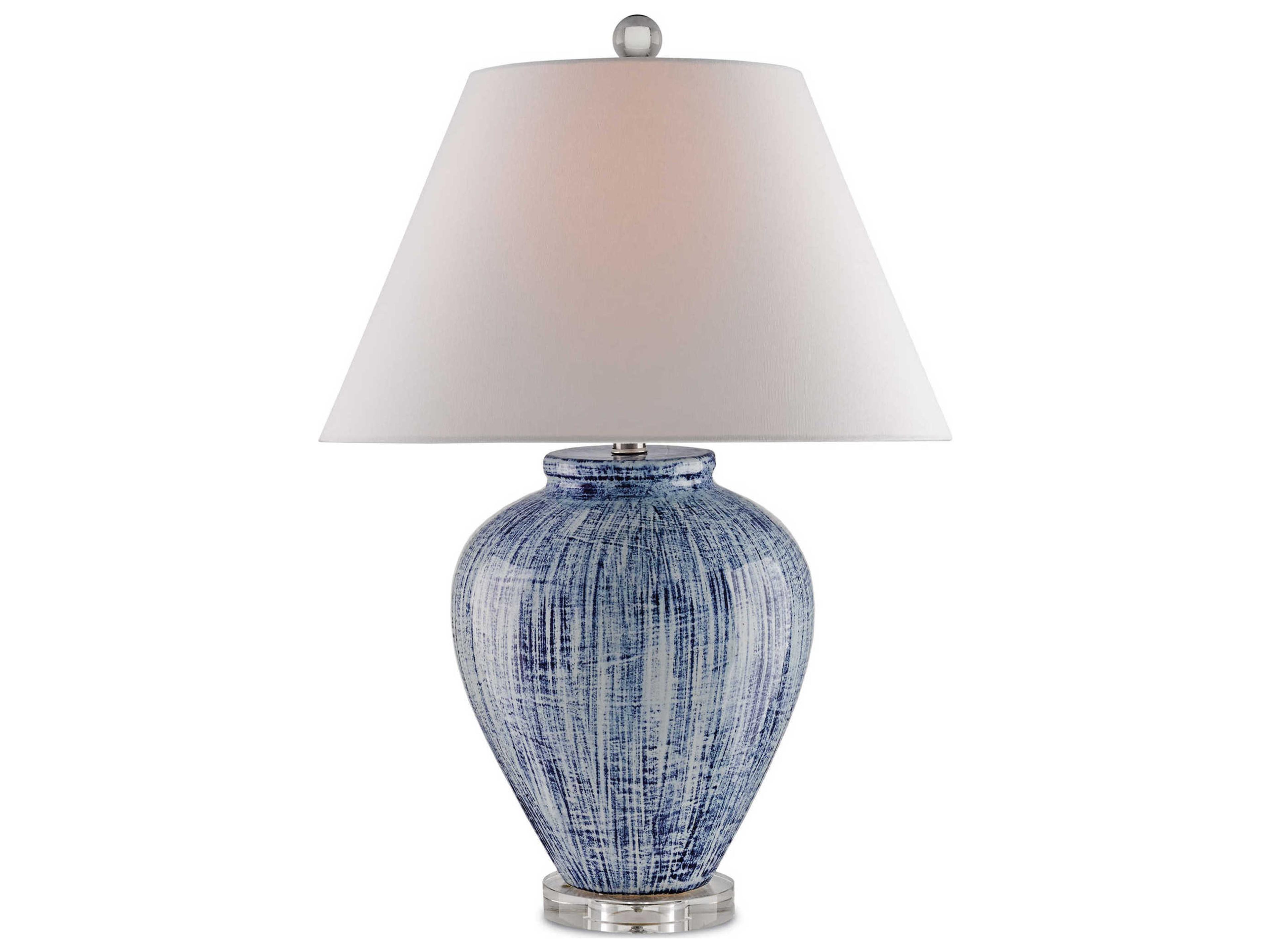 Vistas Blue White white Table Lamp