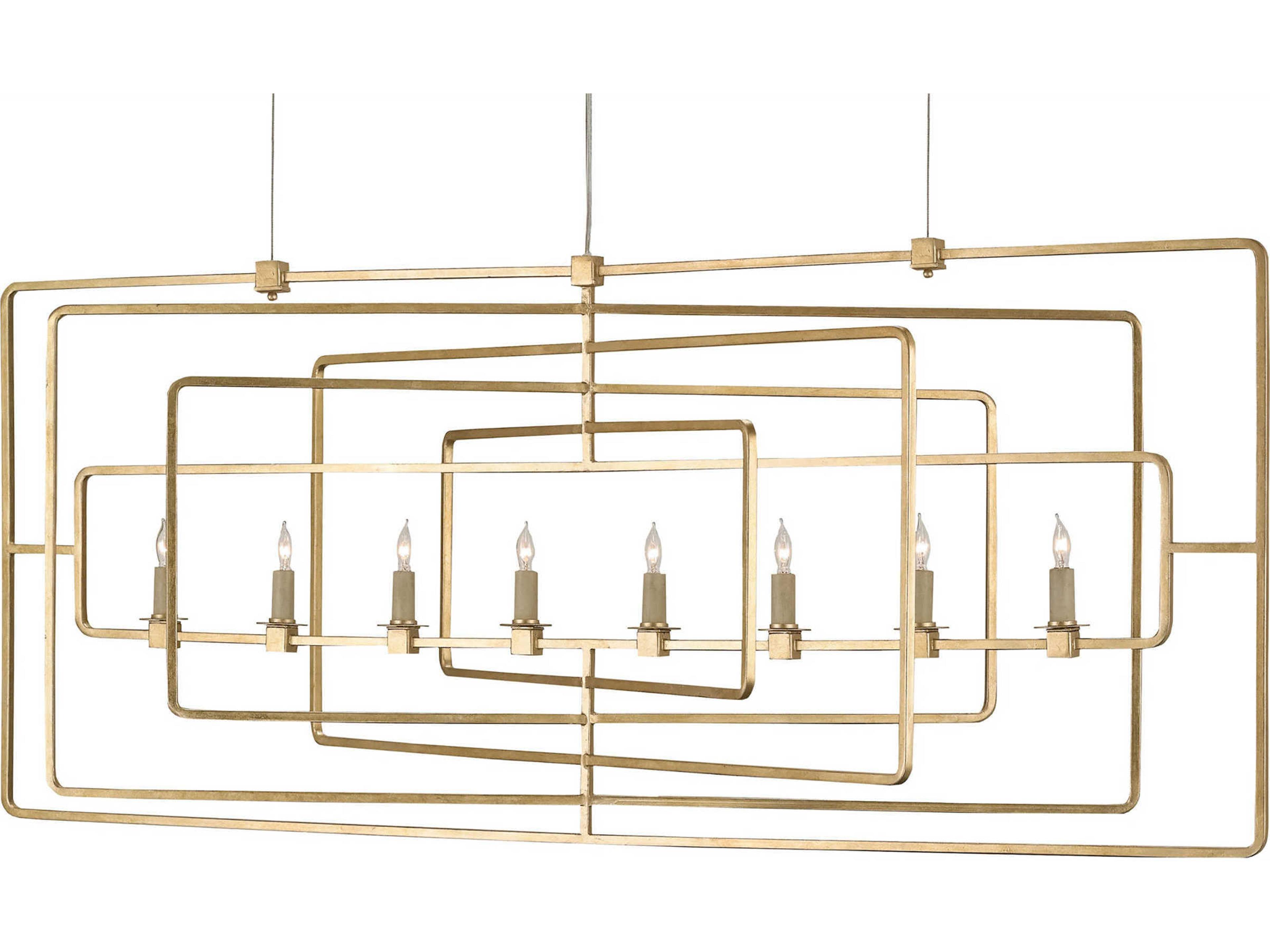 Vistas Contemporary Gold Leaf Island Pendant