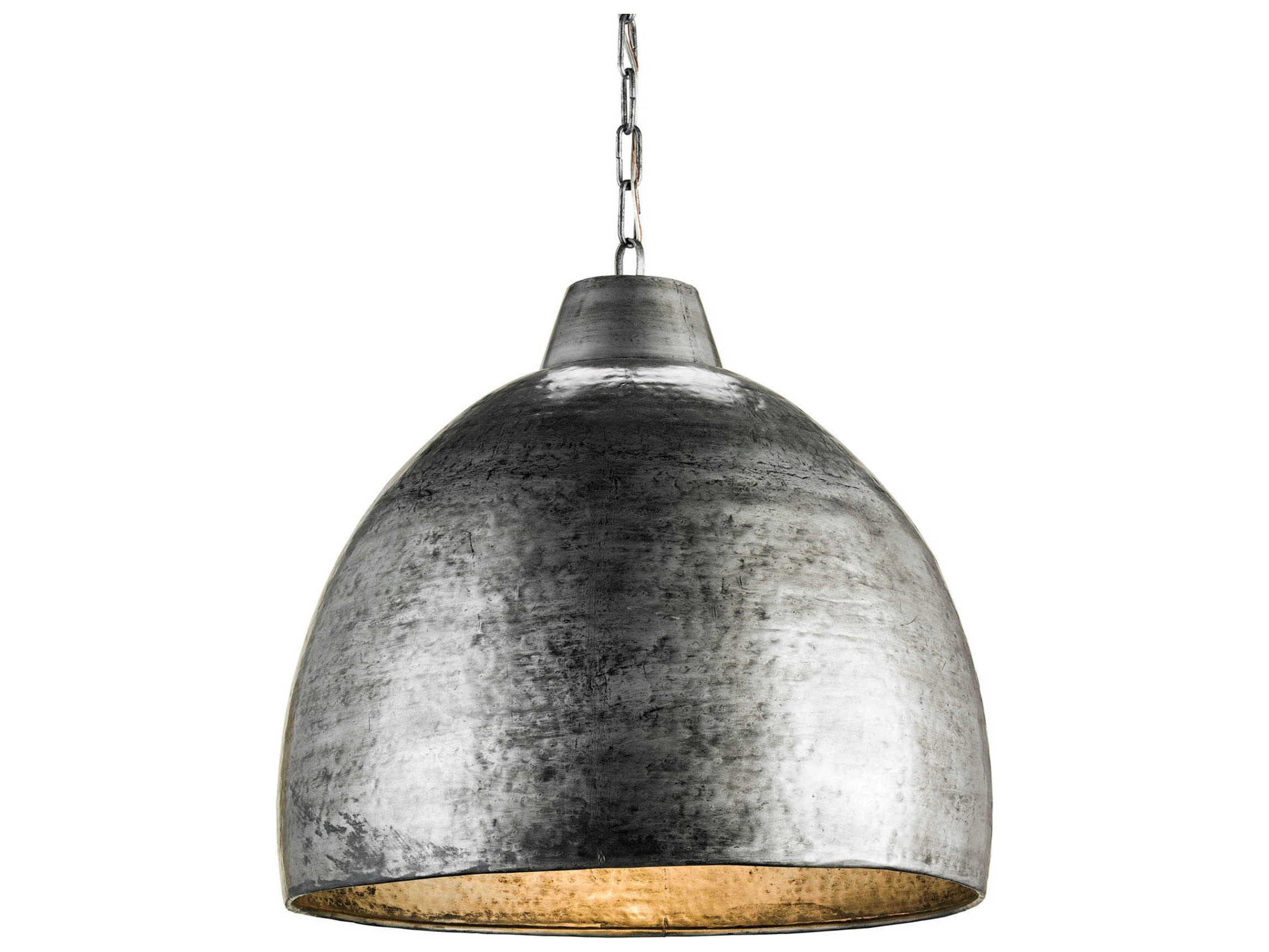 Earthshine 1-Light Blackened Steel Bell Pendant