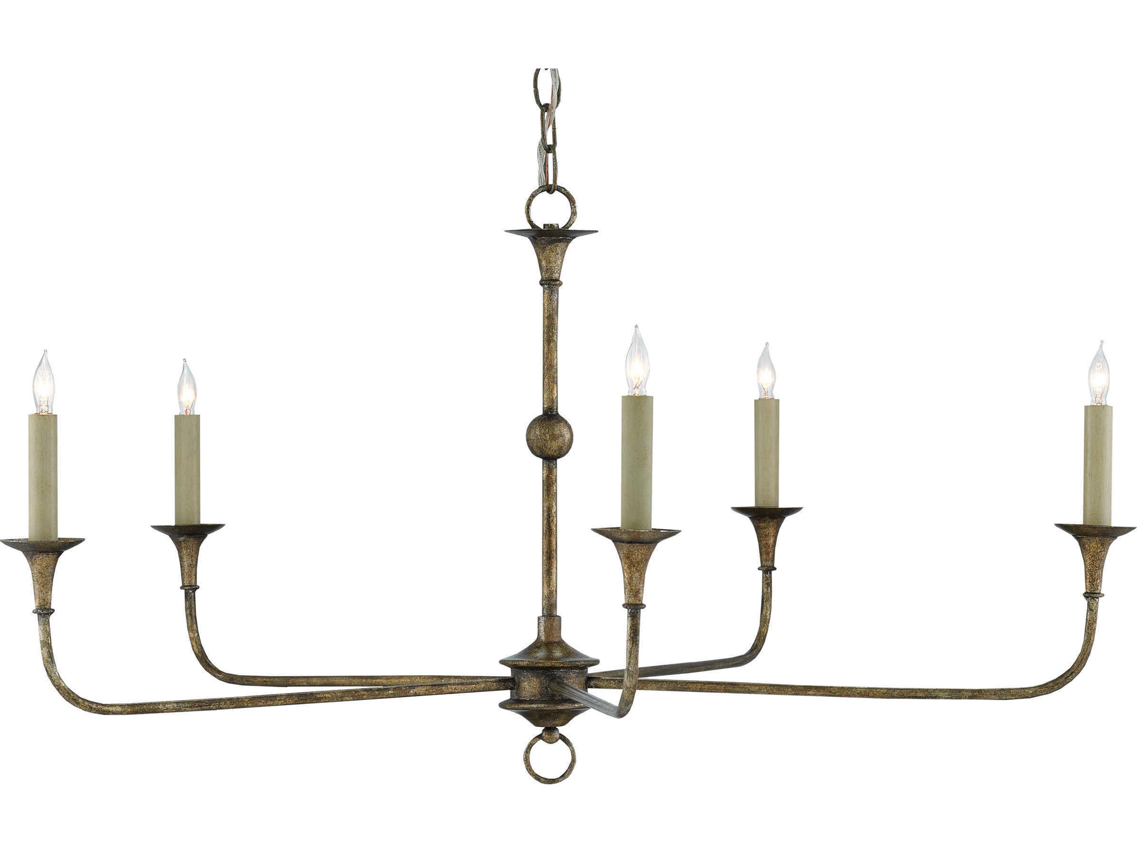 Vistas 5-Light Pyrite Bronze Candelabra Chandelier