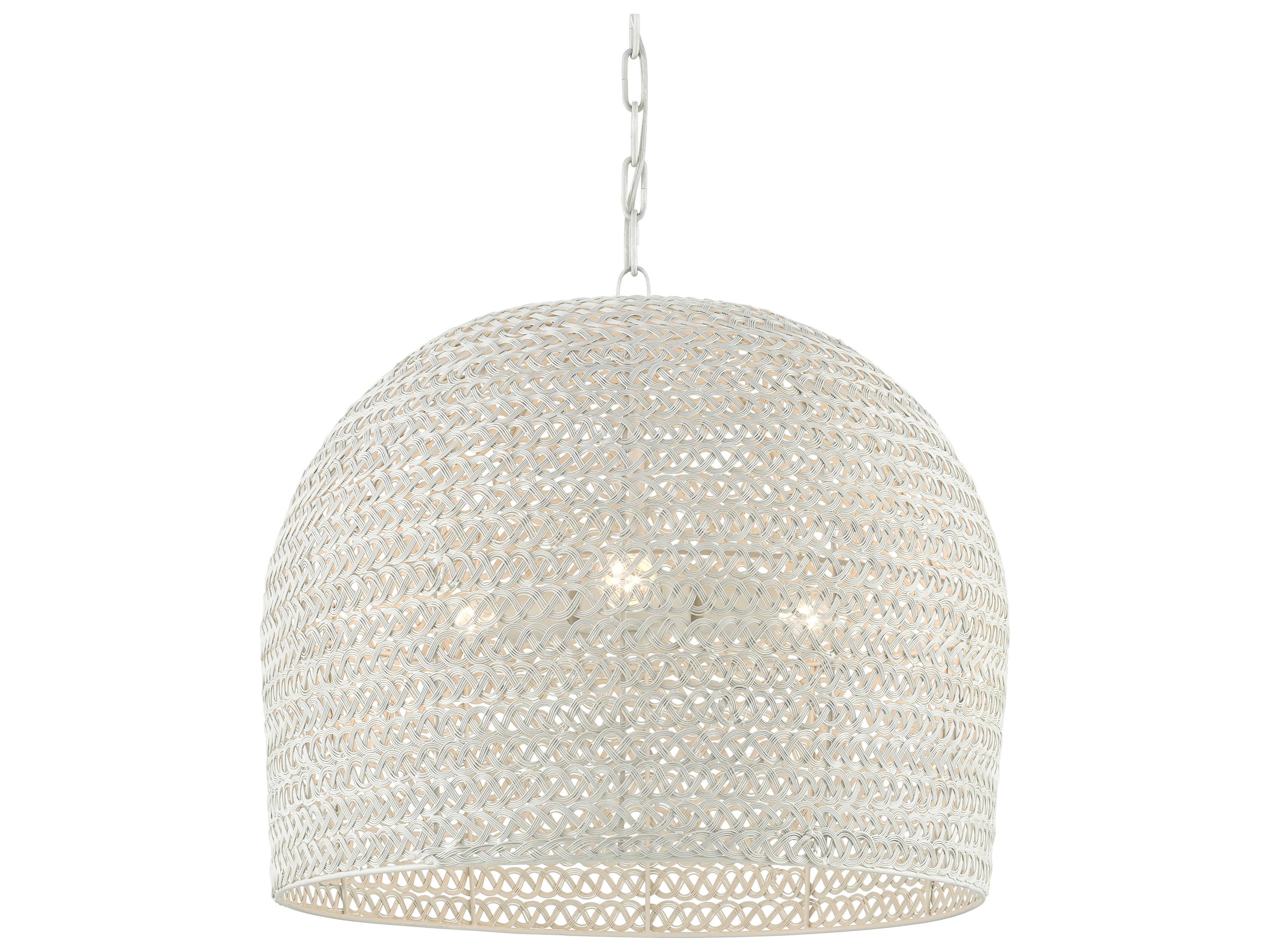 Vistas 3-Light White Dome Pendant