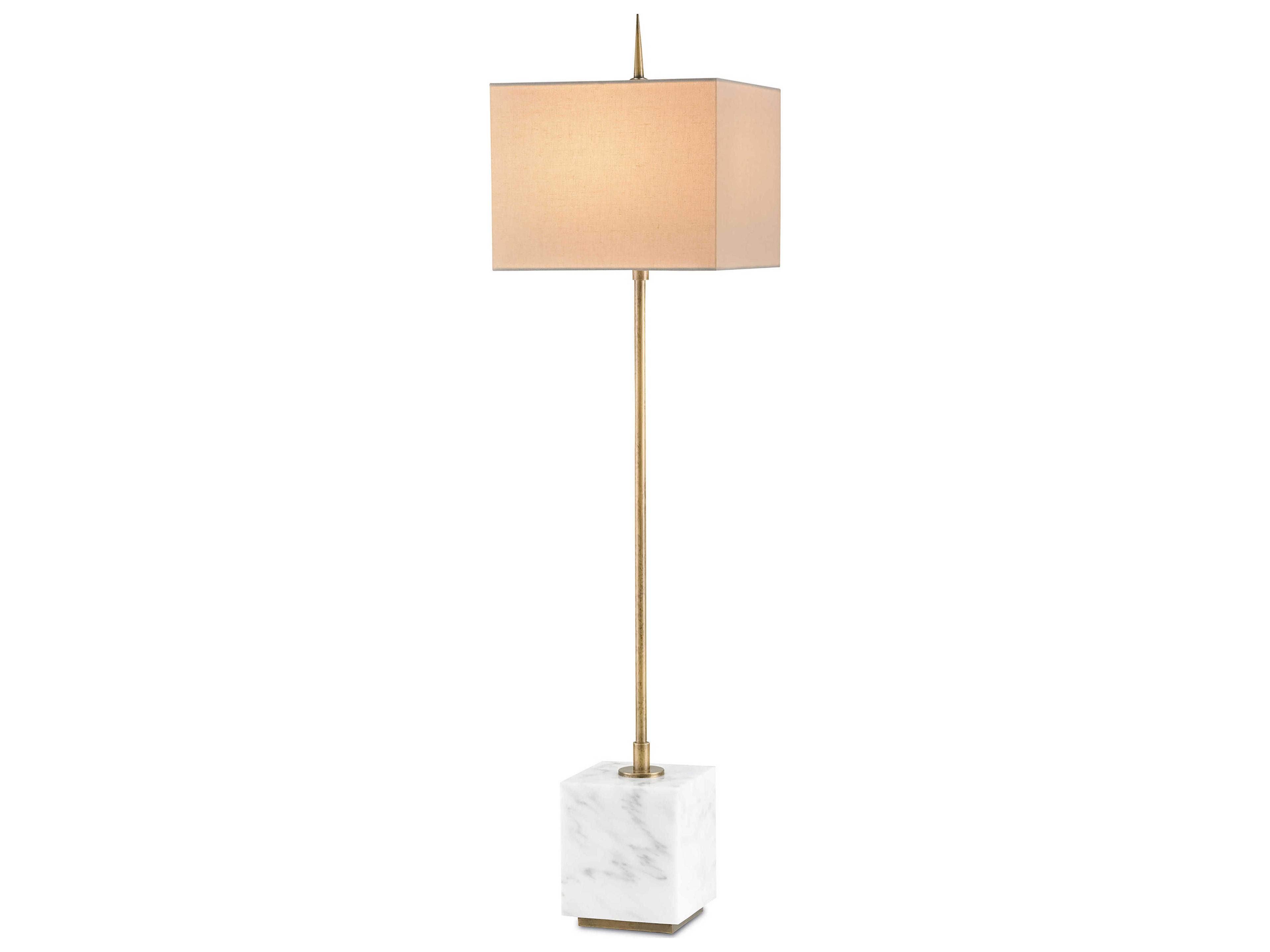 Luxecor Vistas White Console Brass Gold Table Lamp