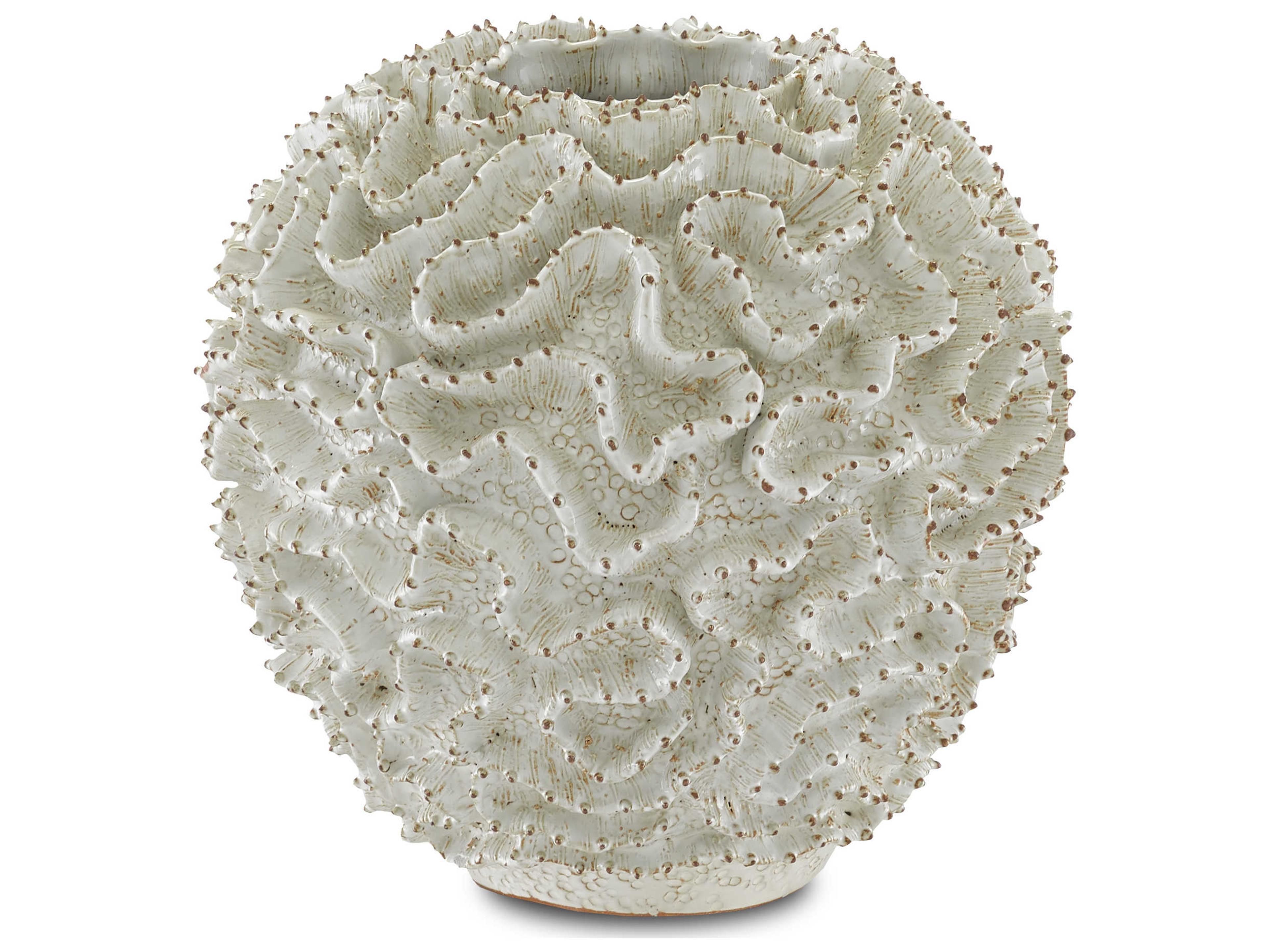 Luxecor White / Gold 10" High Swirl Vase