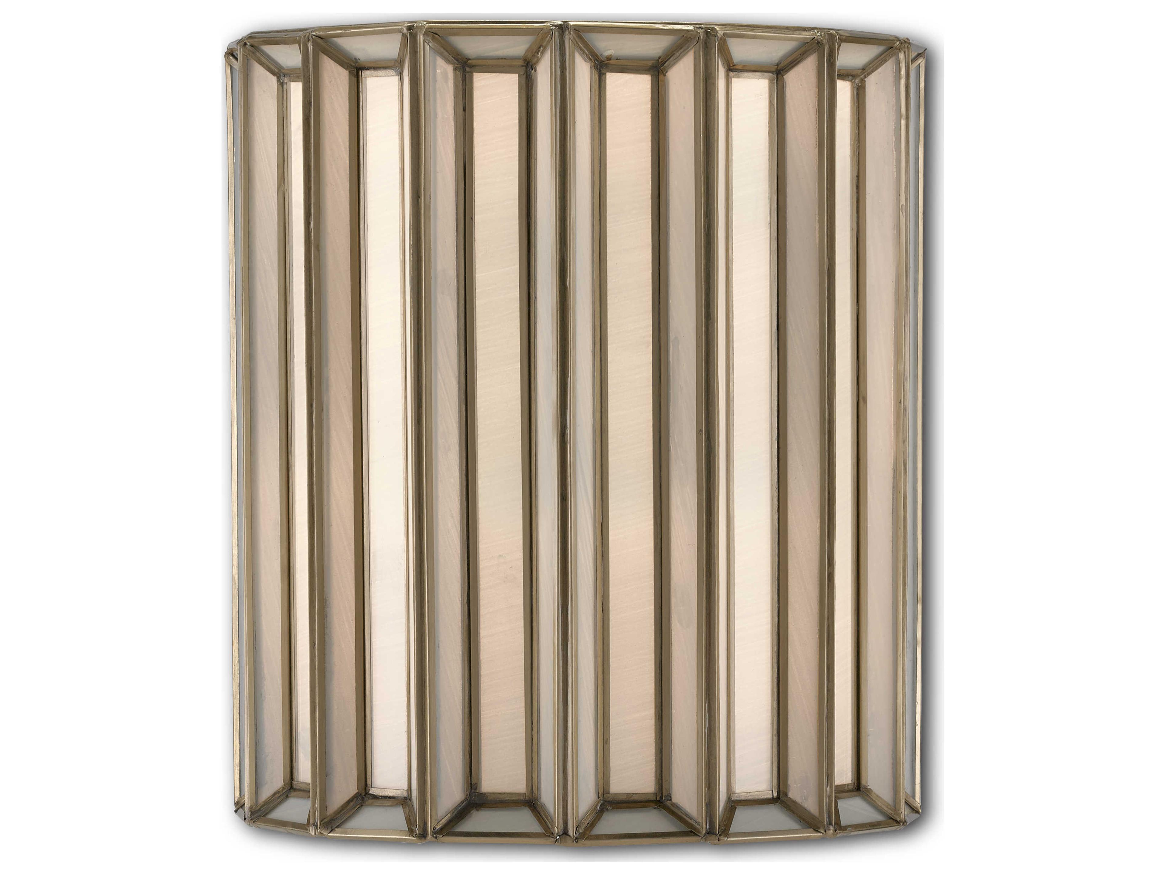 Vistas 1-Light Antique Brass White Glass Wall Sconce