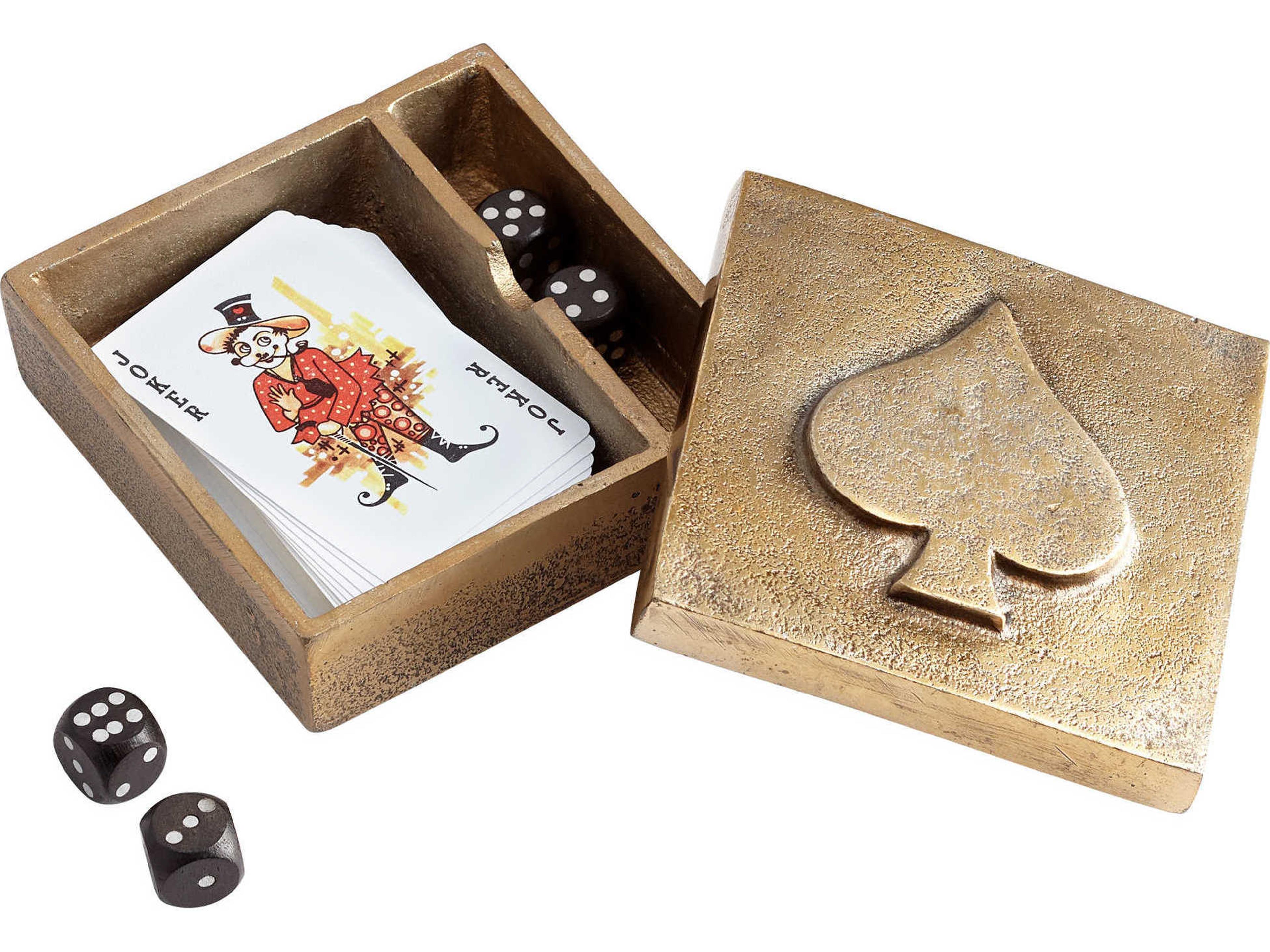 Cyan Design Antique Gold Spades Container