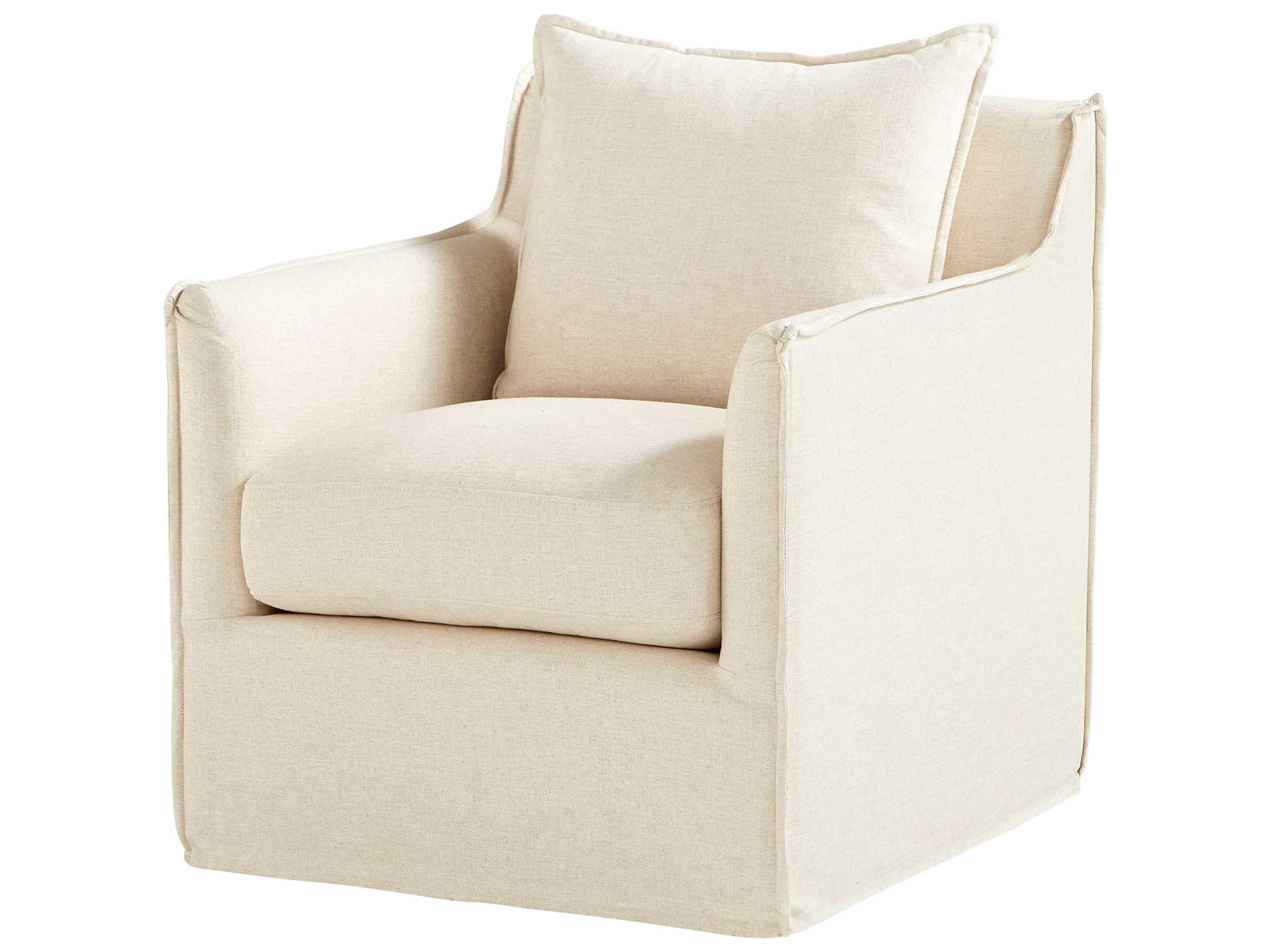 Beige Fabric Accent Chair