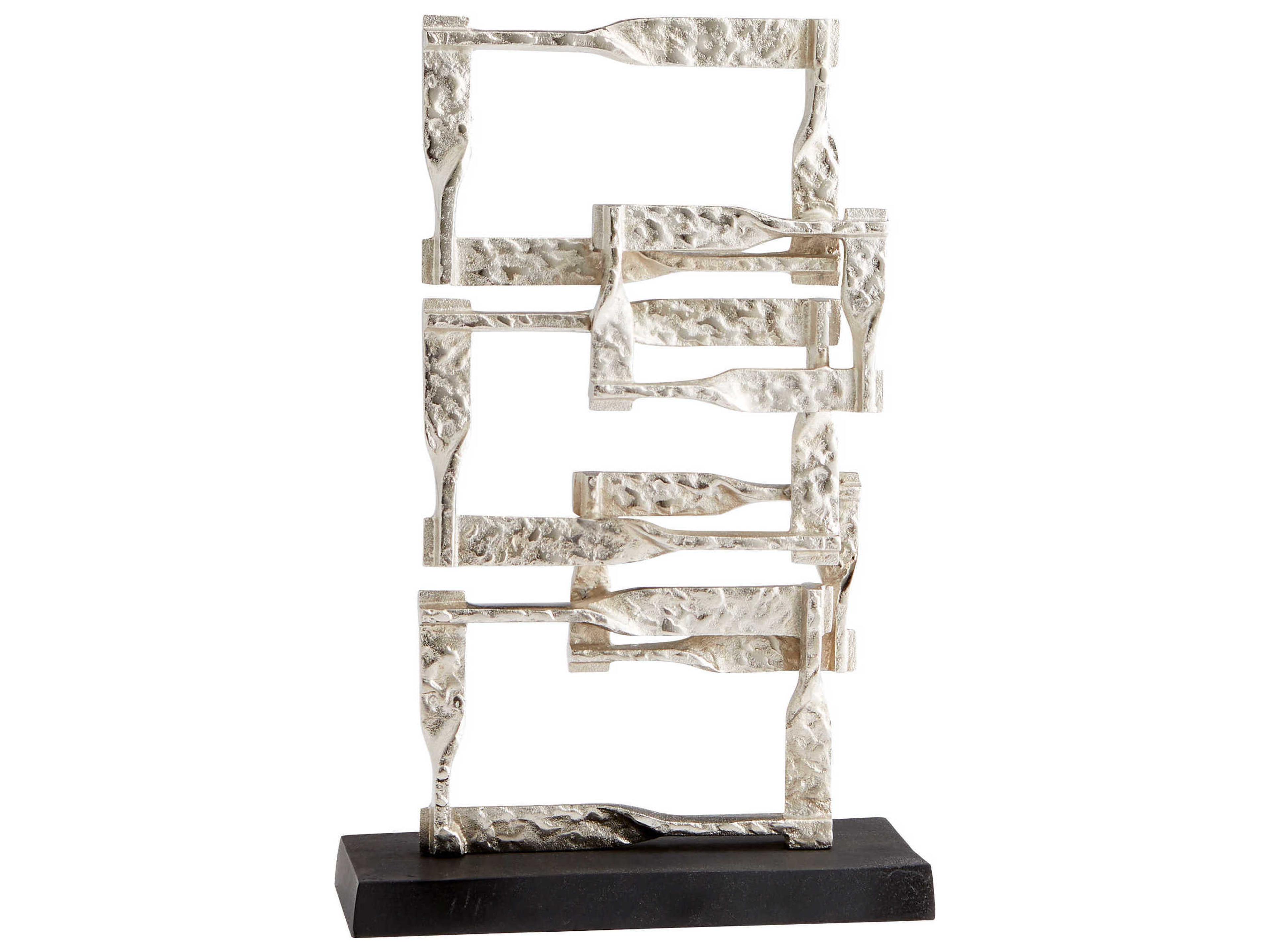 Cyan Design Matt Black / Nickel 17" High Akira Sculpture