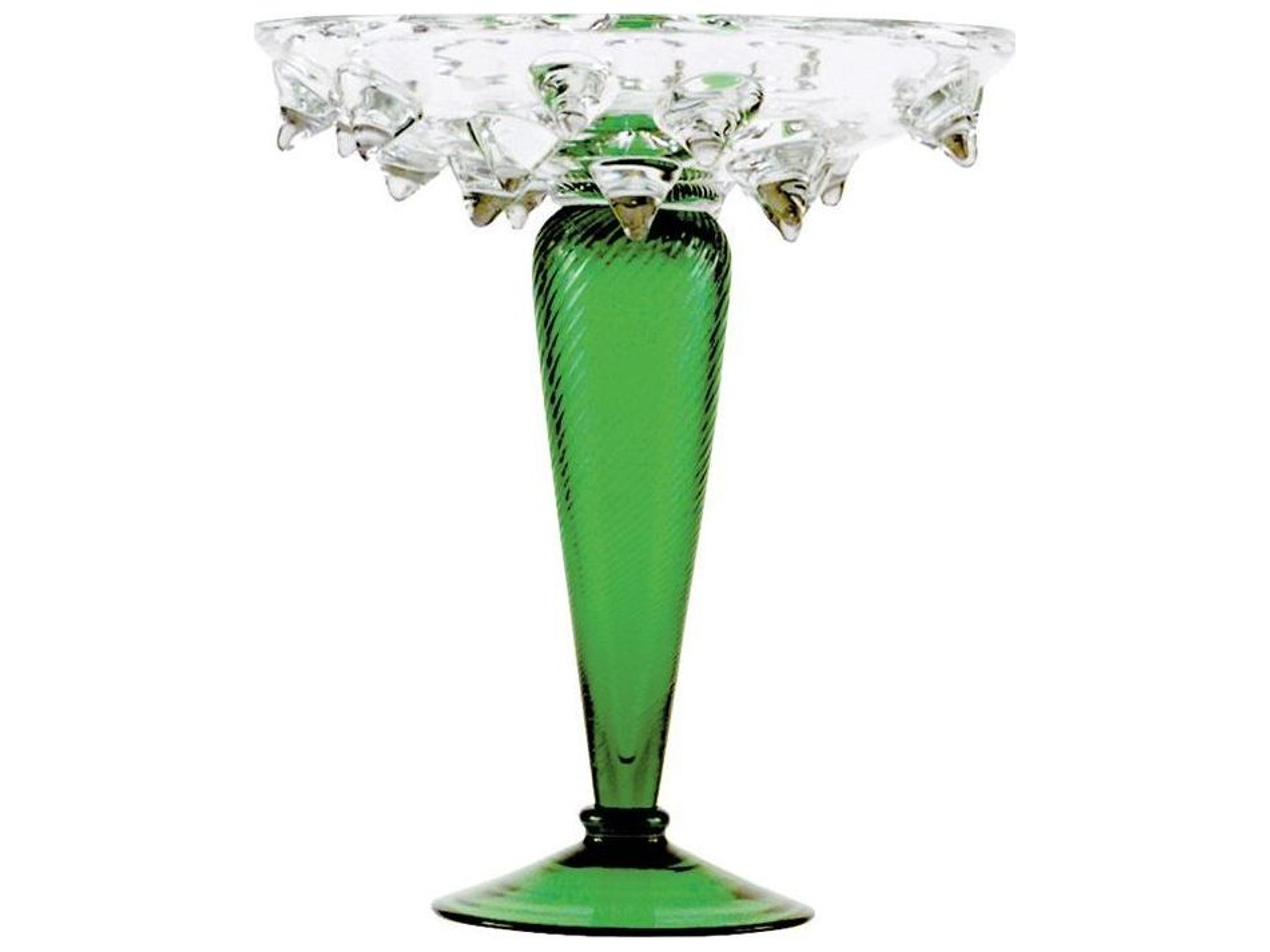 Borek Sipek Tristano Clear Glass And Green Fruit Stand