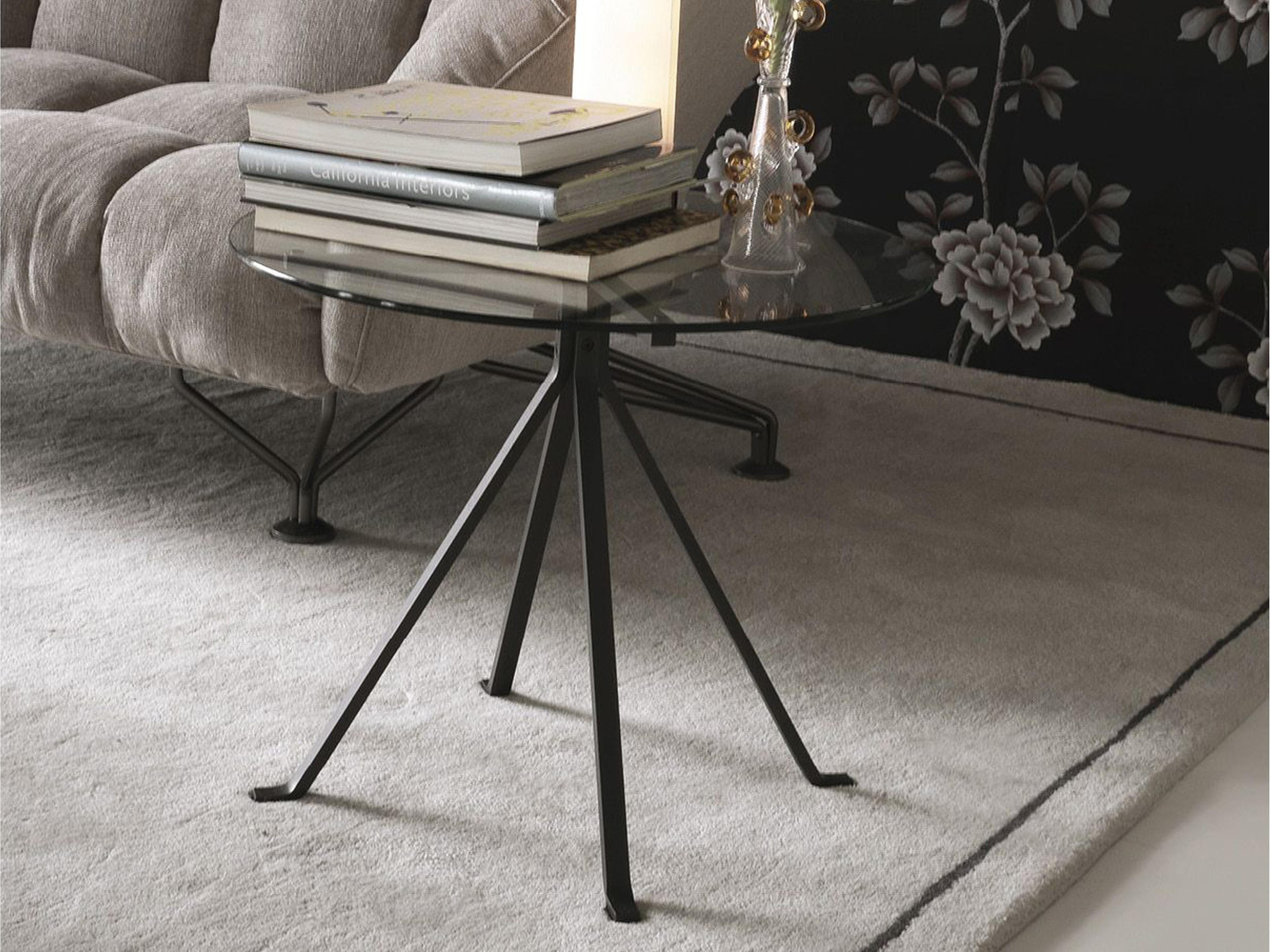 Driade Cuginetto By Enzo Mari Round Glass End Table