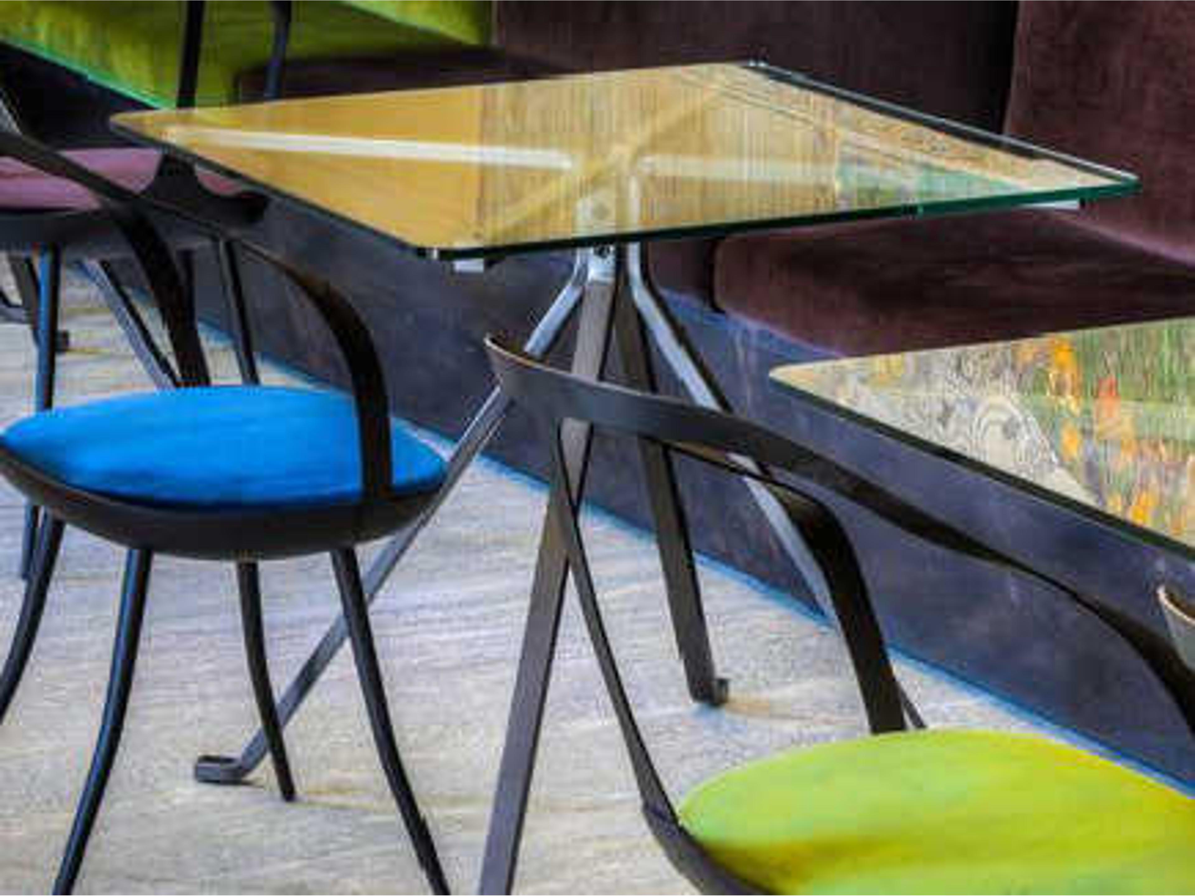 Driade Cugino By Enzo Mari Square Glass Dining Table