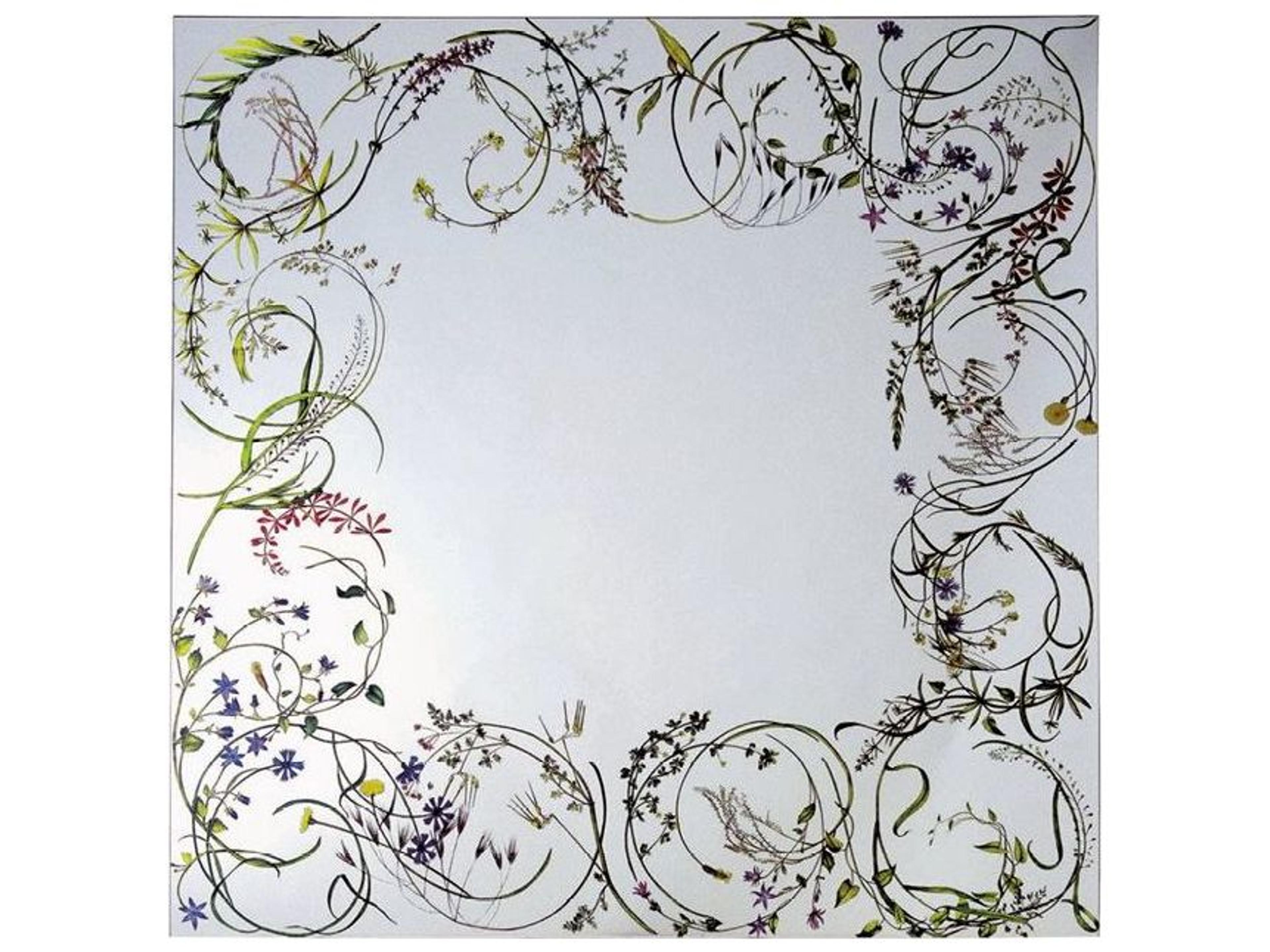 Driade Egeso By Bertocco & Locatelli Wild Herbs Decorated Square Mirror