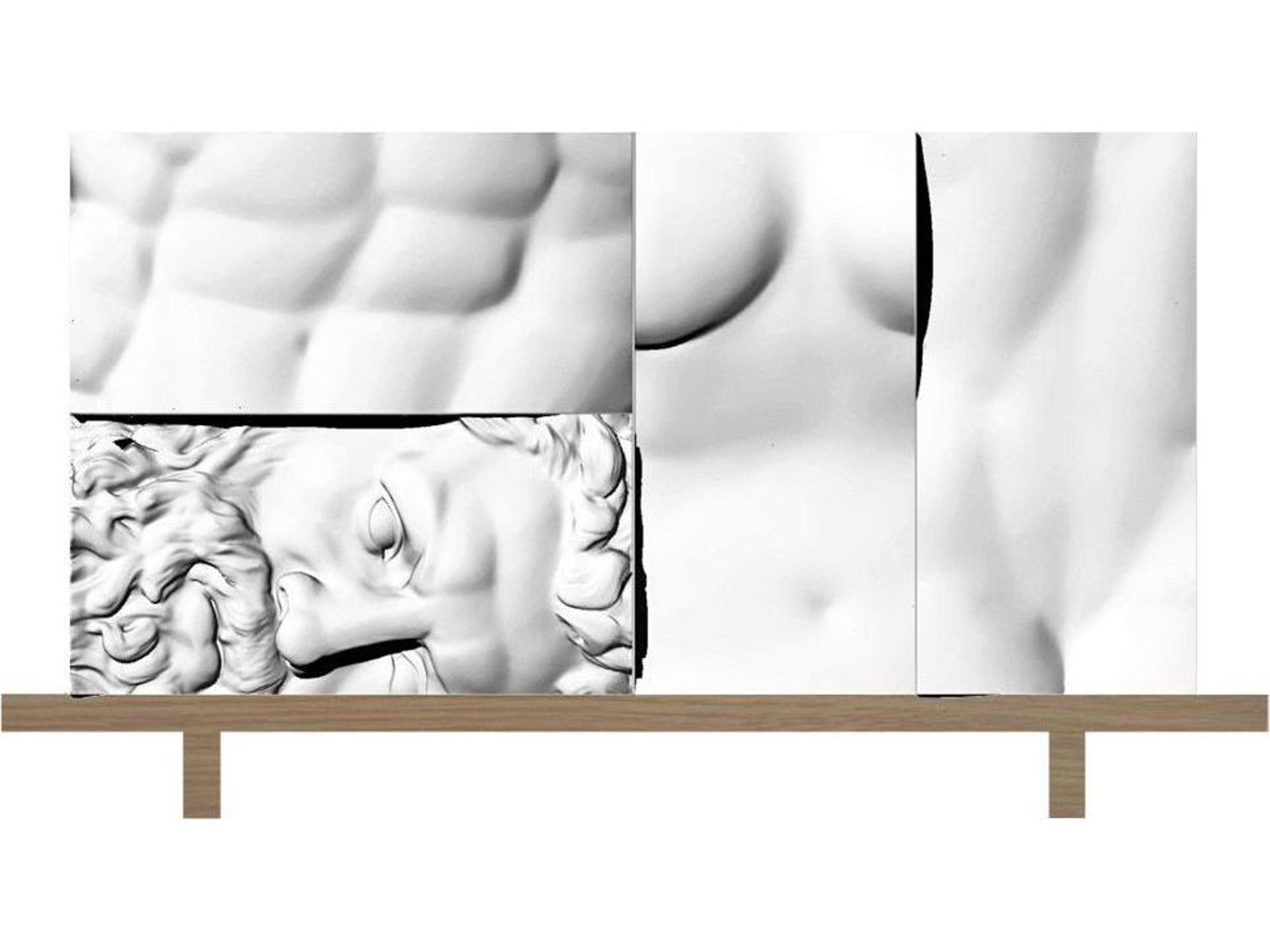 Ercole E Afrodite By Lab 80" Oak Wood Sideboard