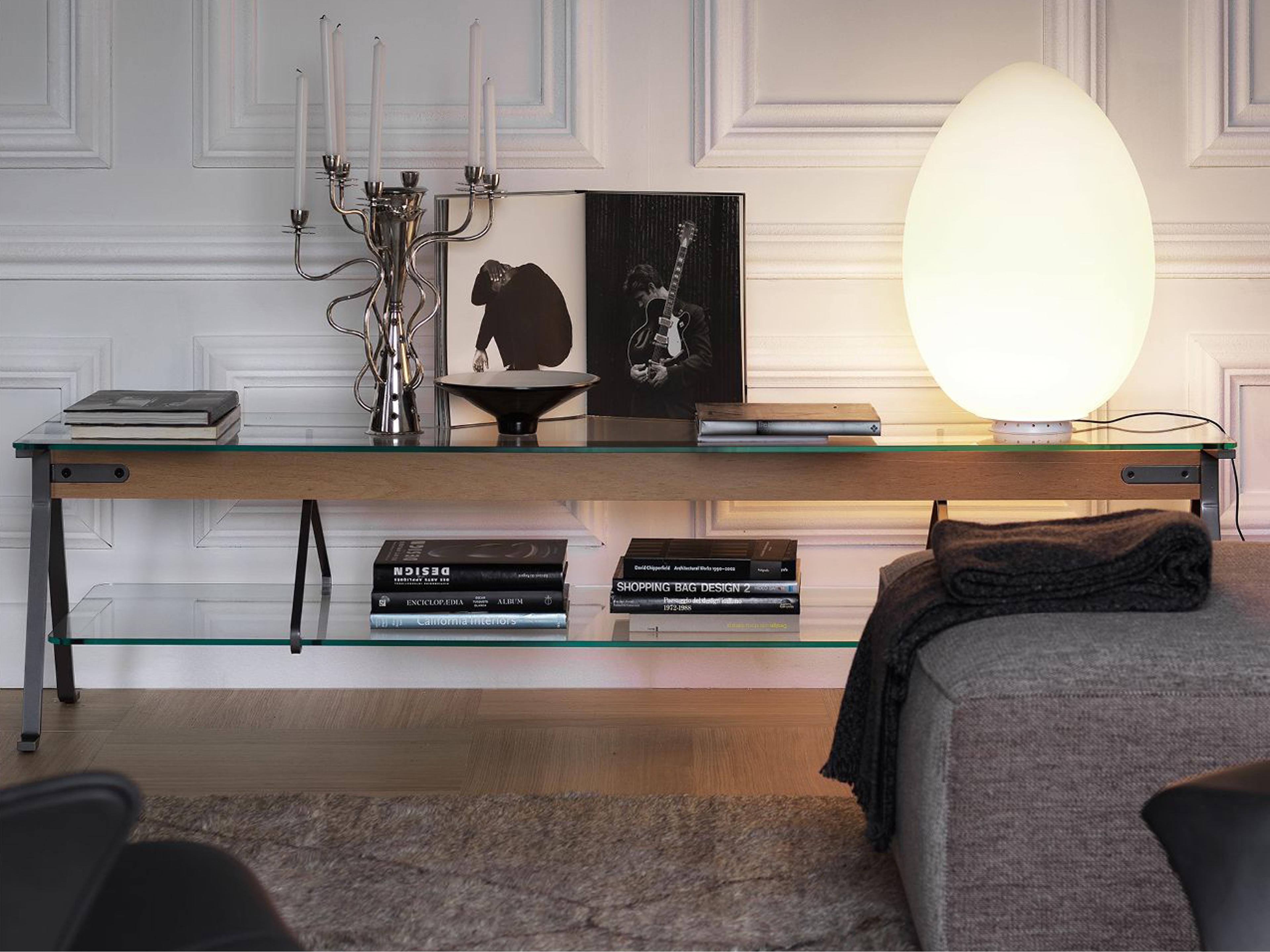 Driade Fratello By Enzo Mari Rectangular Glass Console Table