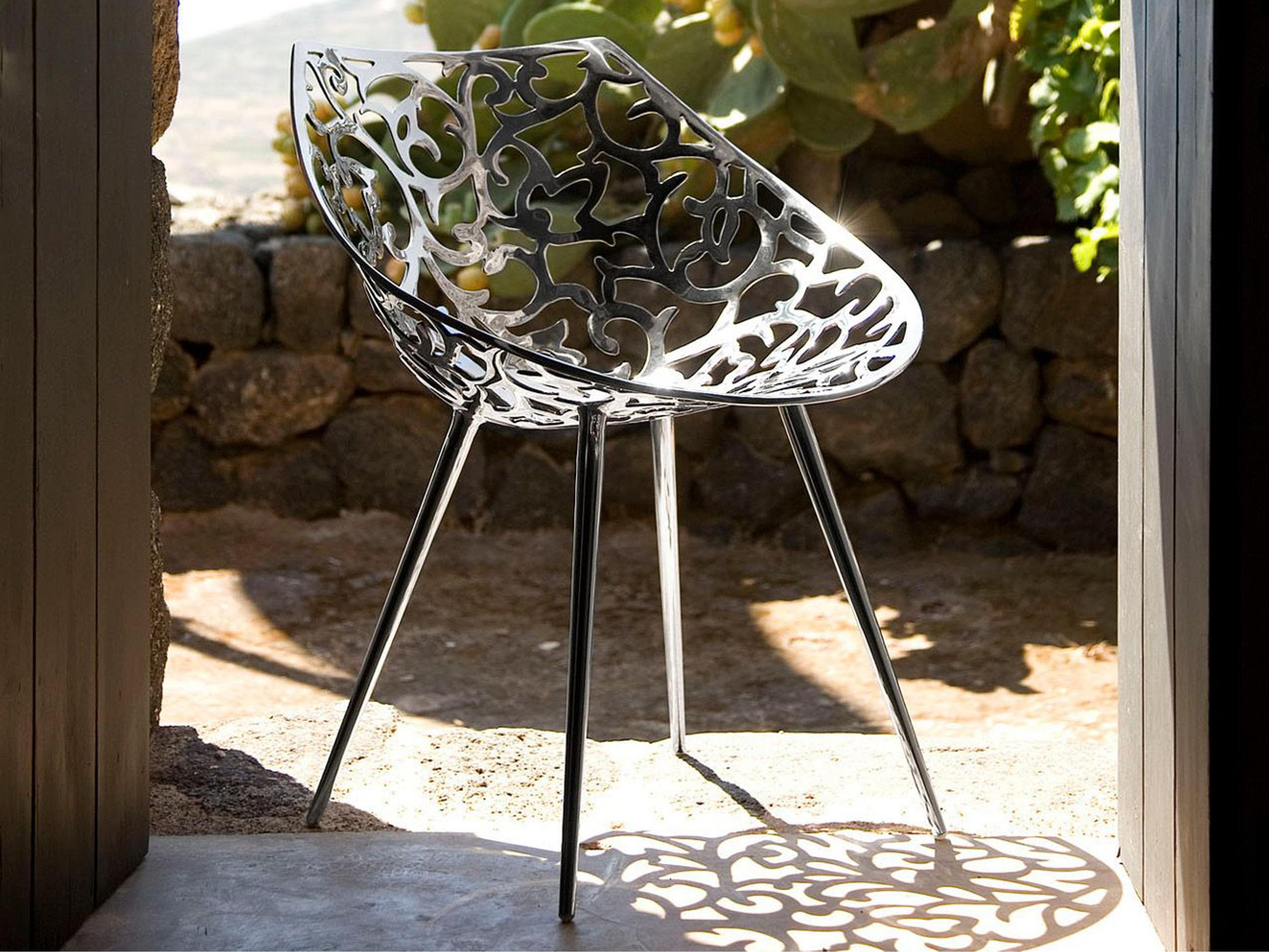 Driade Miss Lacy By Phillippe Starck Silver Accent Chair