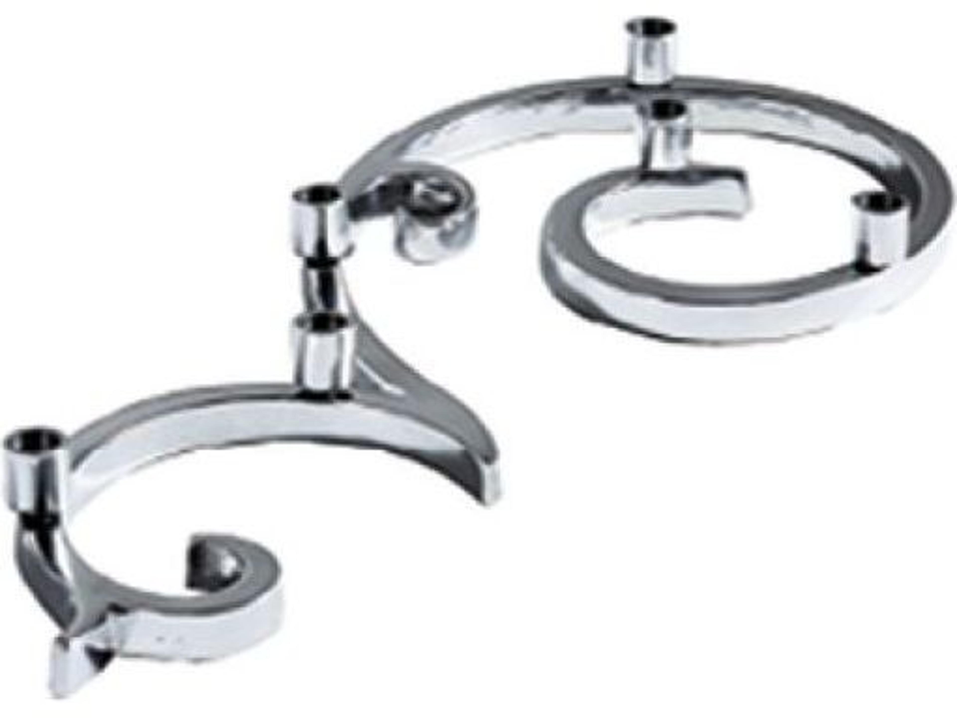 Von Erlach I Polished Aluminum Candleholder