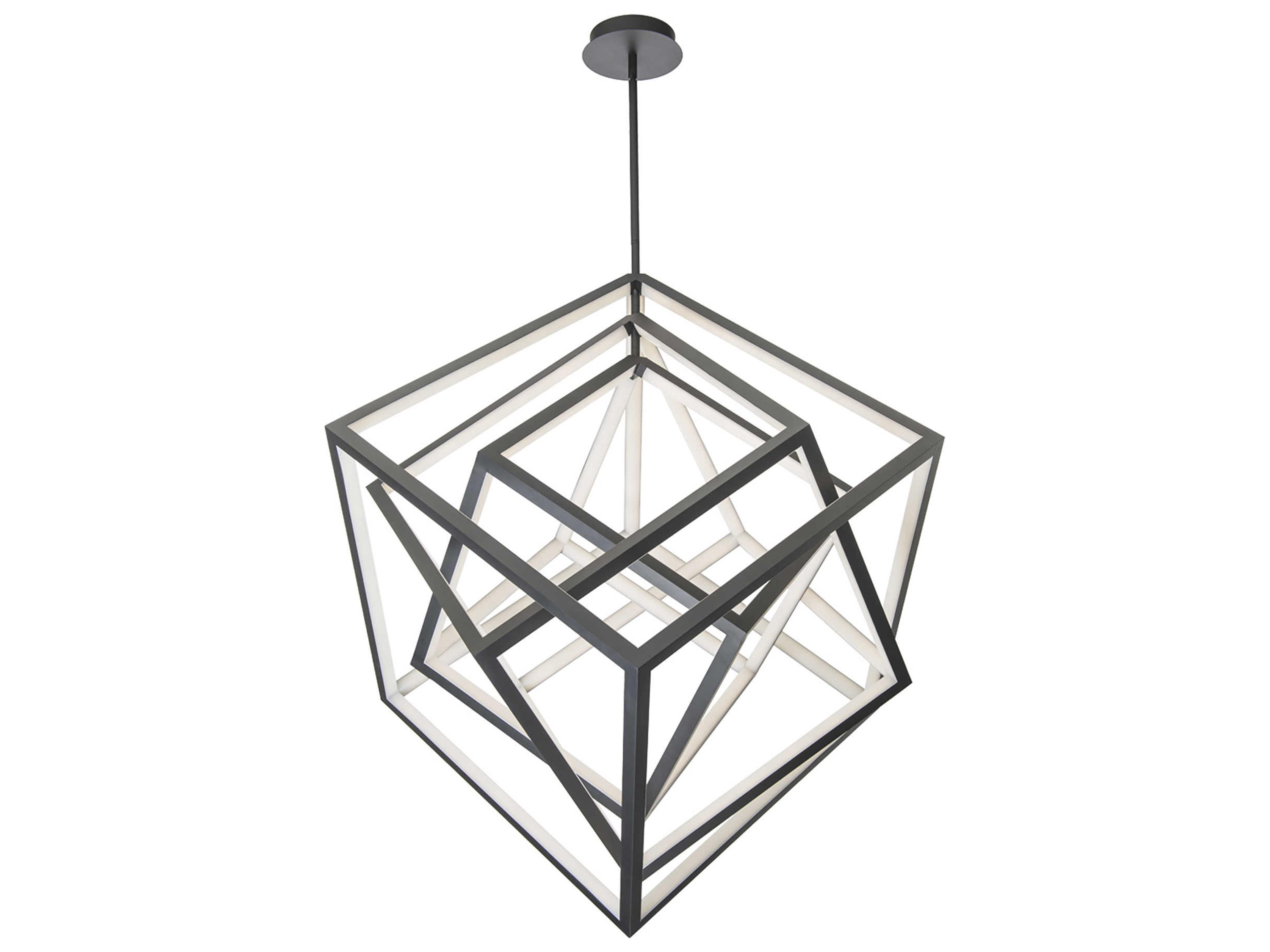 Atlas 1-Light Black LED Geometric Pendant