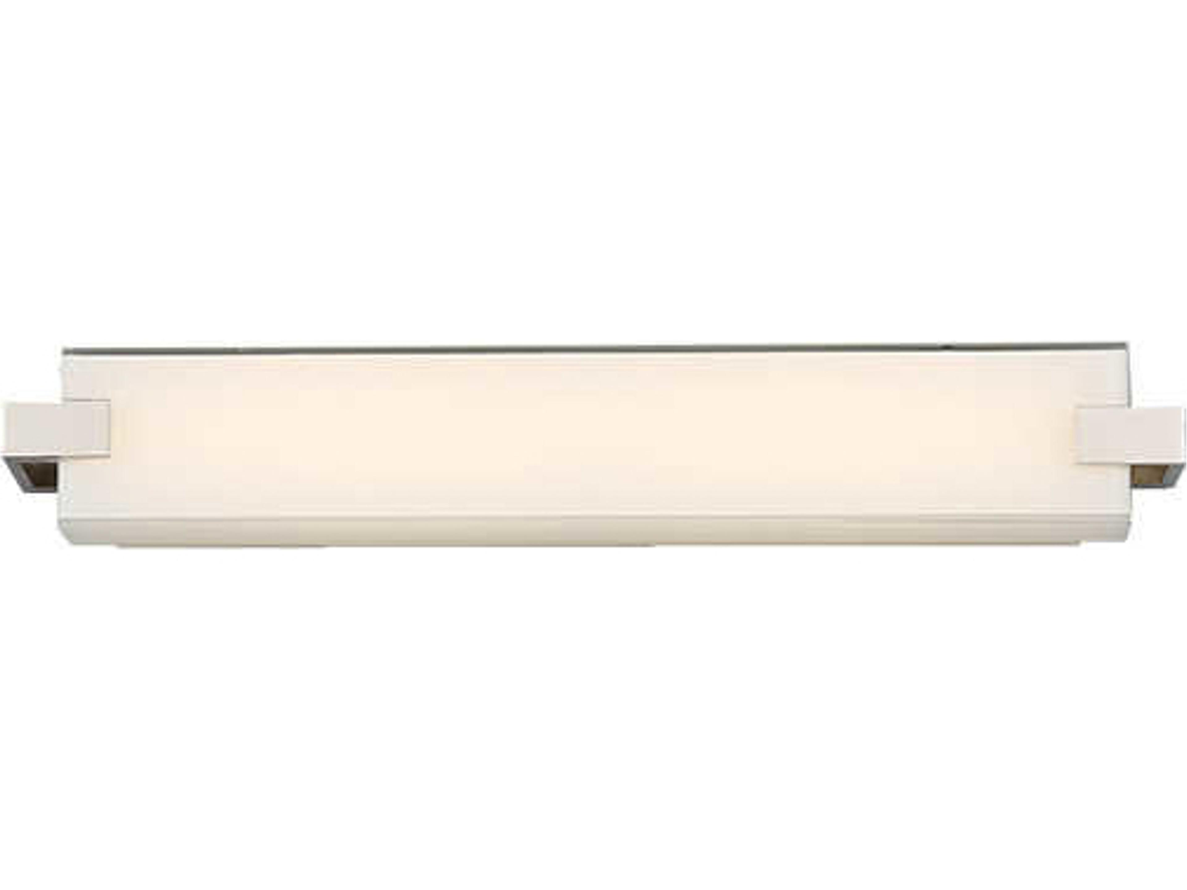 Bliss 1-Light Polished Nickel Glass LED Vanity Light
