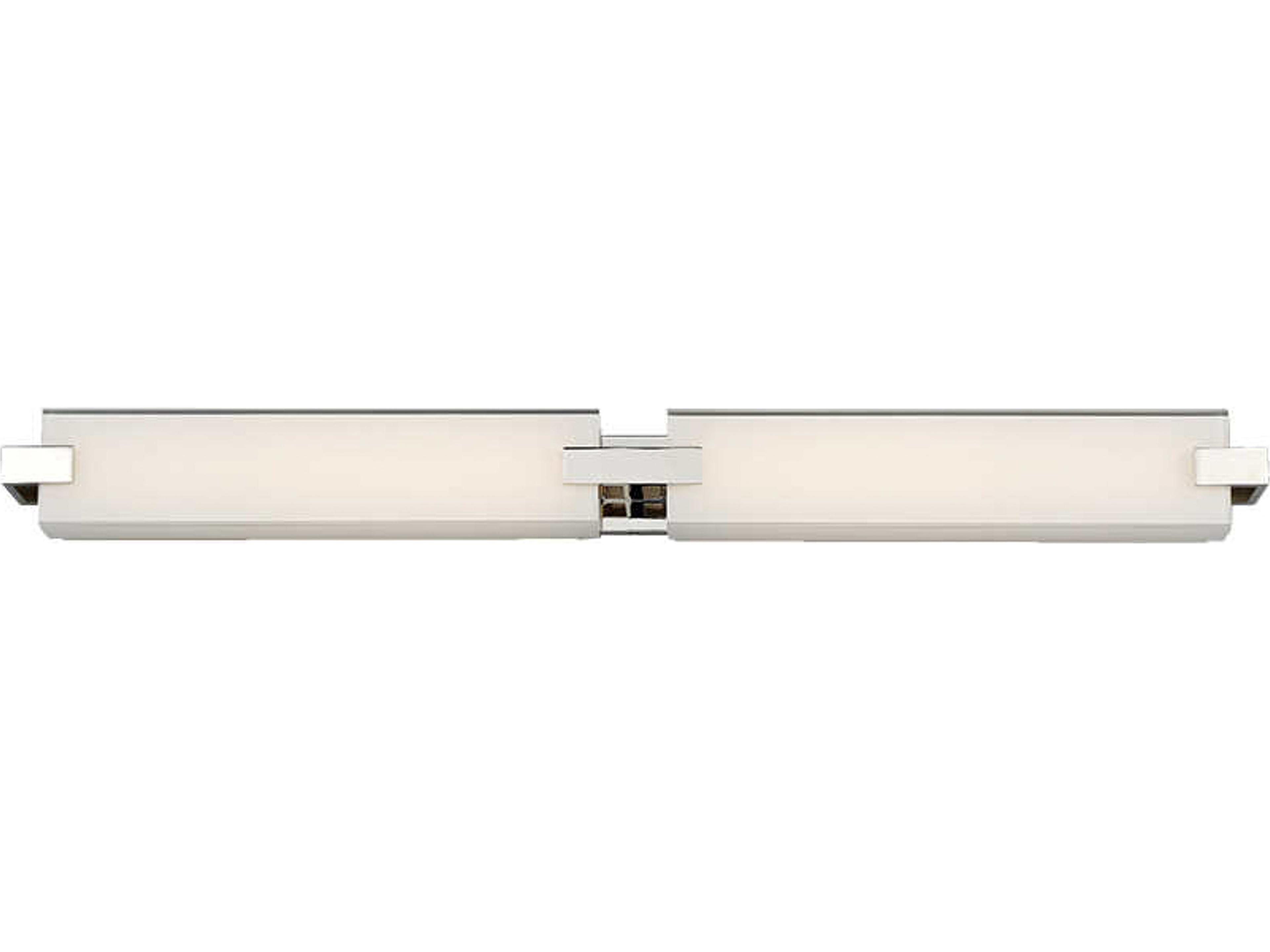 Bliss 1-Light Polished Nickel Glass LED Vanity Light