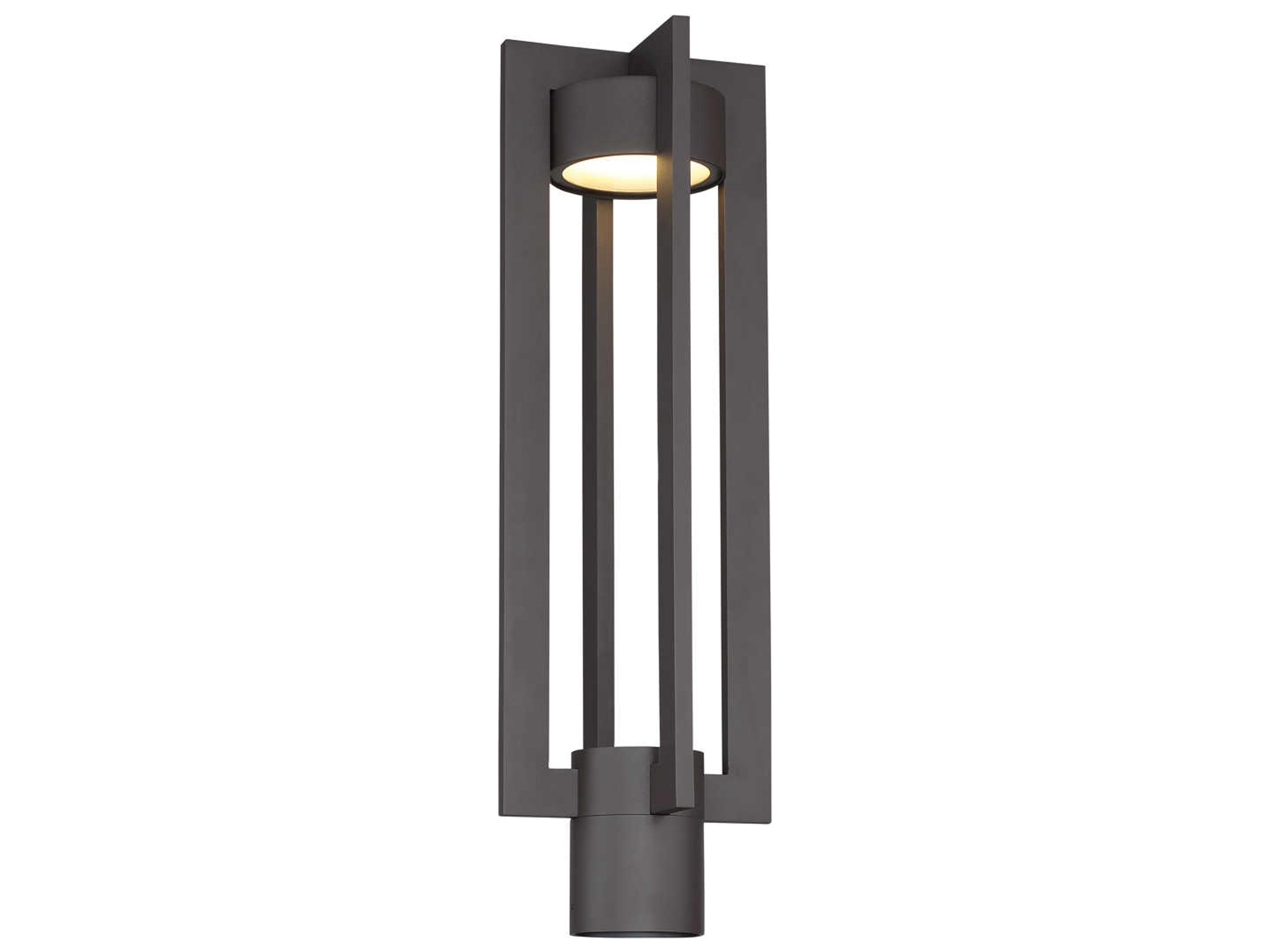 Chamber Outdoor LED Post Light in Black