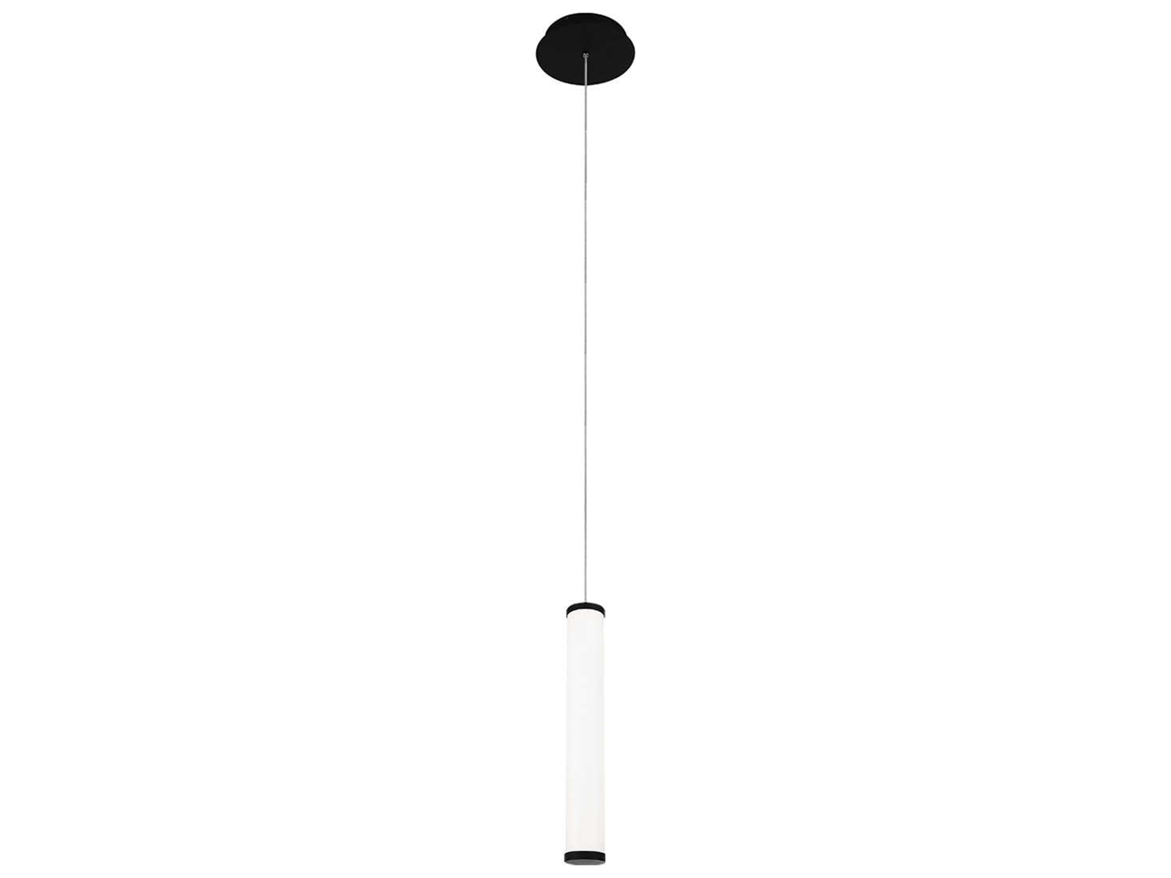 Flare 1-Light Black LED Cylinder Mini Pendant