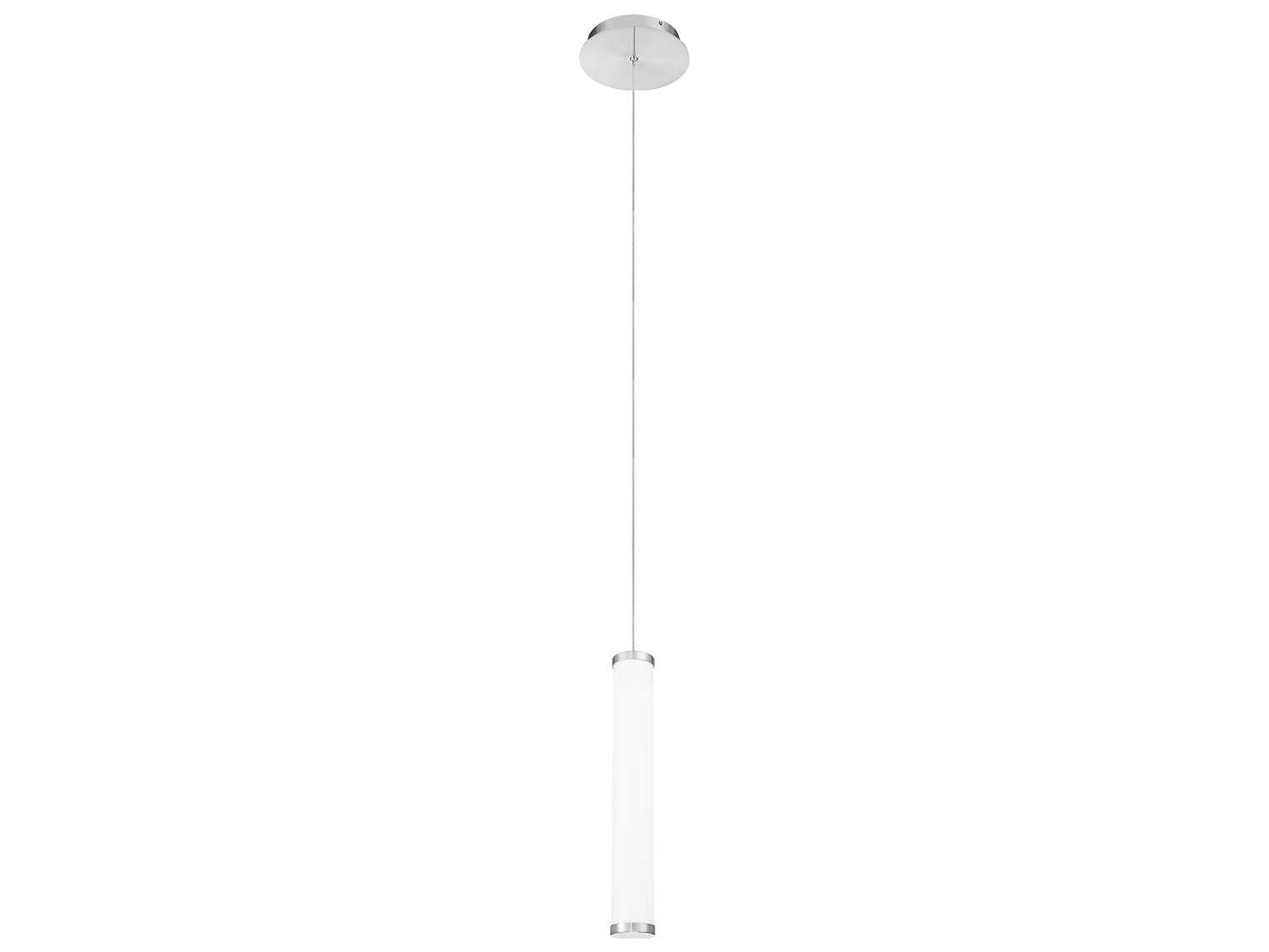 Flare 1-Light Brushed Nickel LED Cylinder Mini Pendant