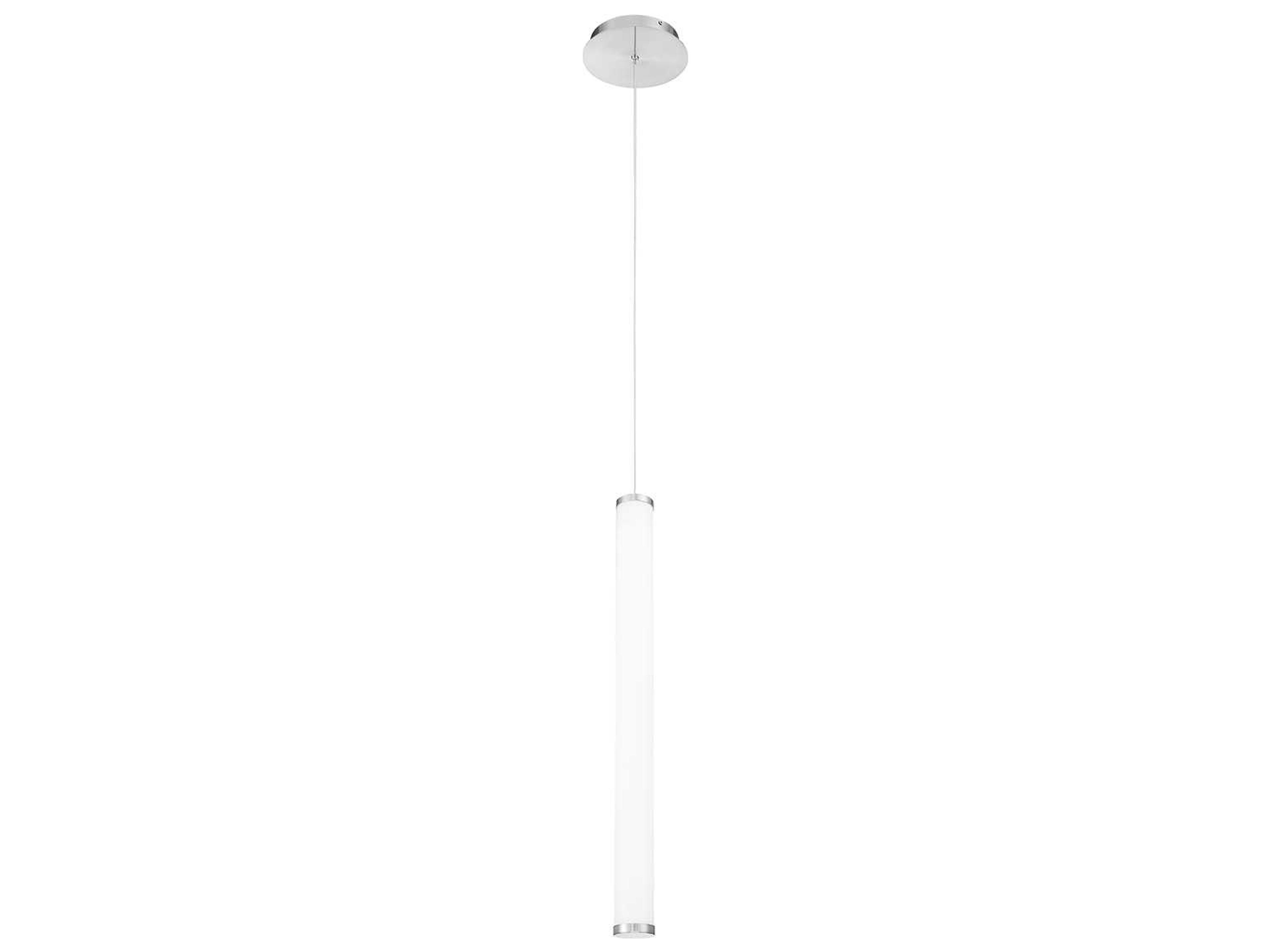 Flare 1-Light Brushed Nickel LED Cylinder Mini Pendant