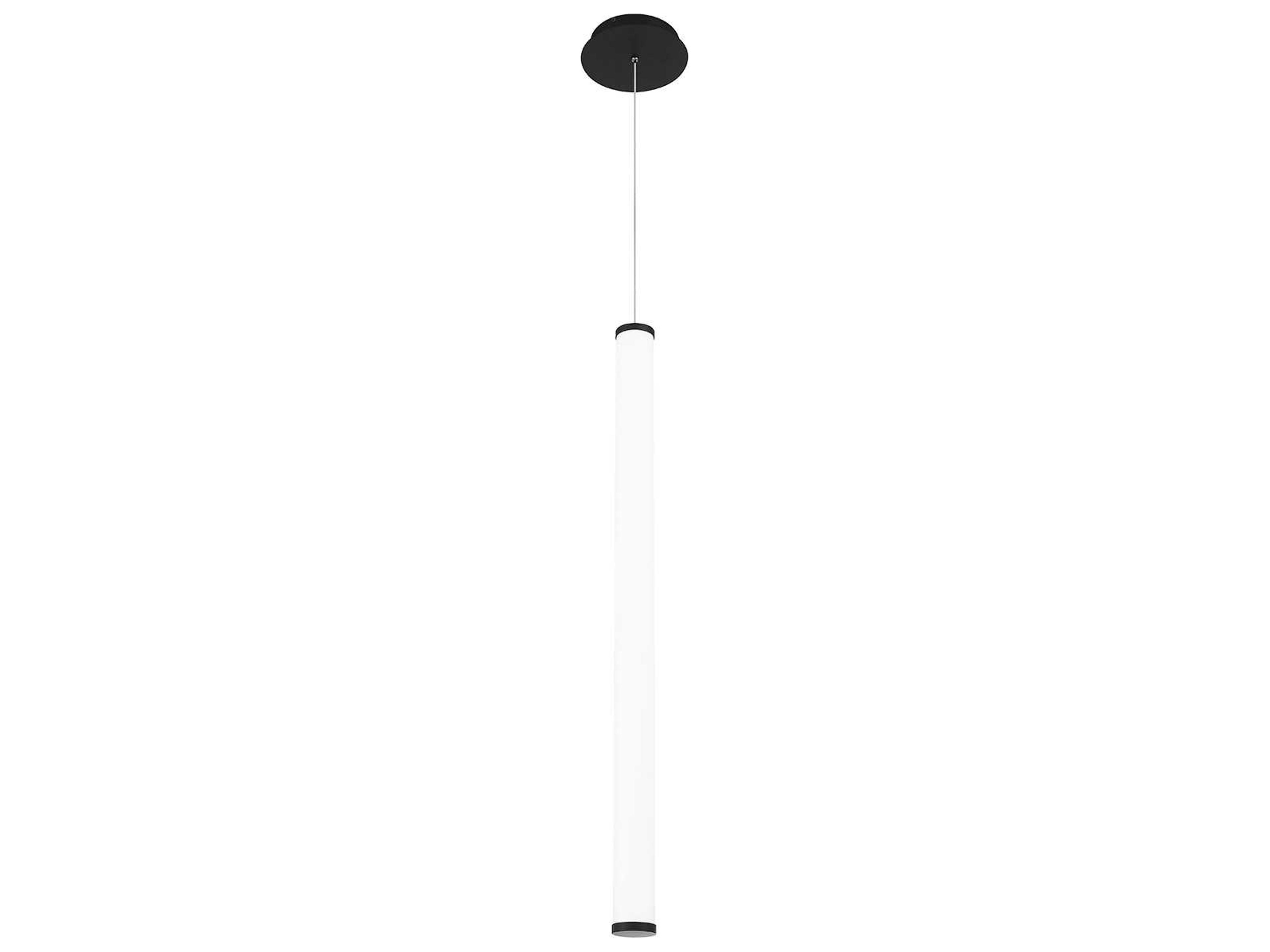 Flare 1-Light Black LED Cylinder Mini Pendant