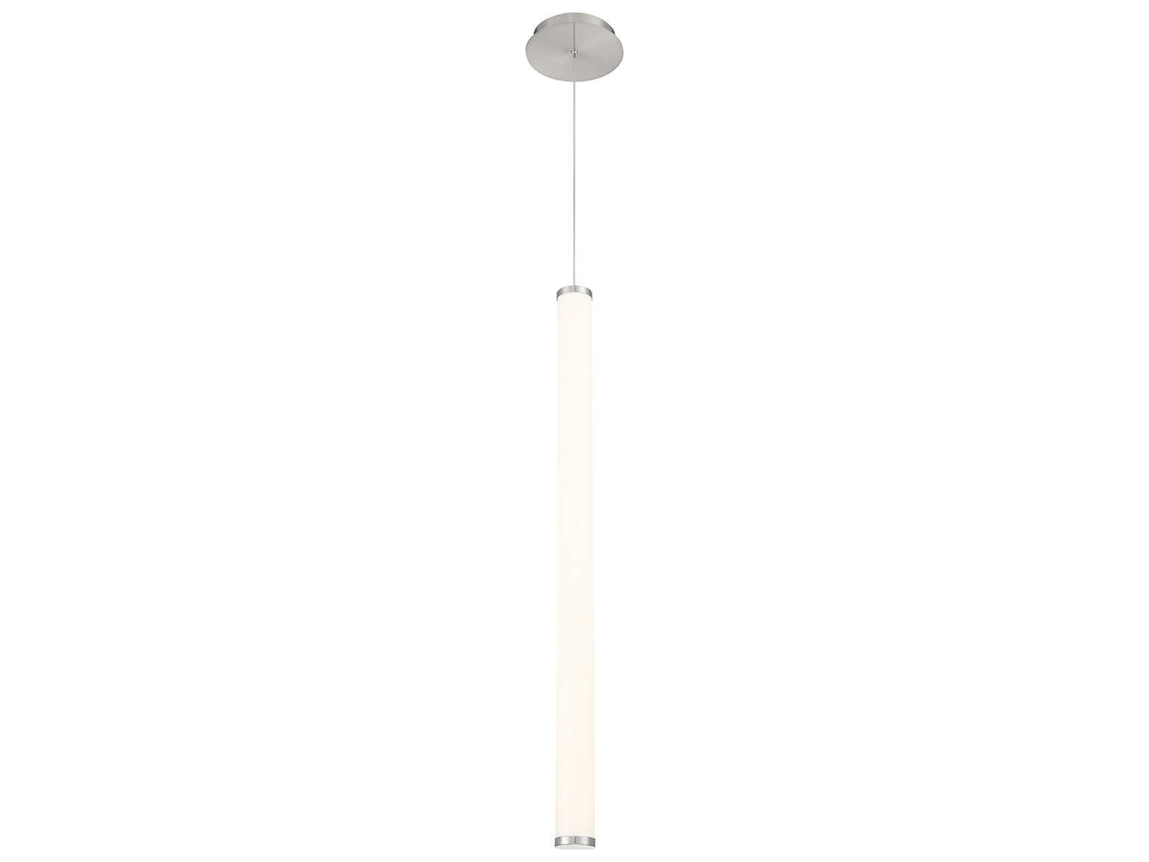 Flare 1-Light Brushed Nickel LED Cylinder Mini Pendant