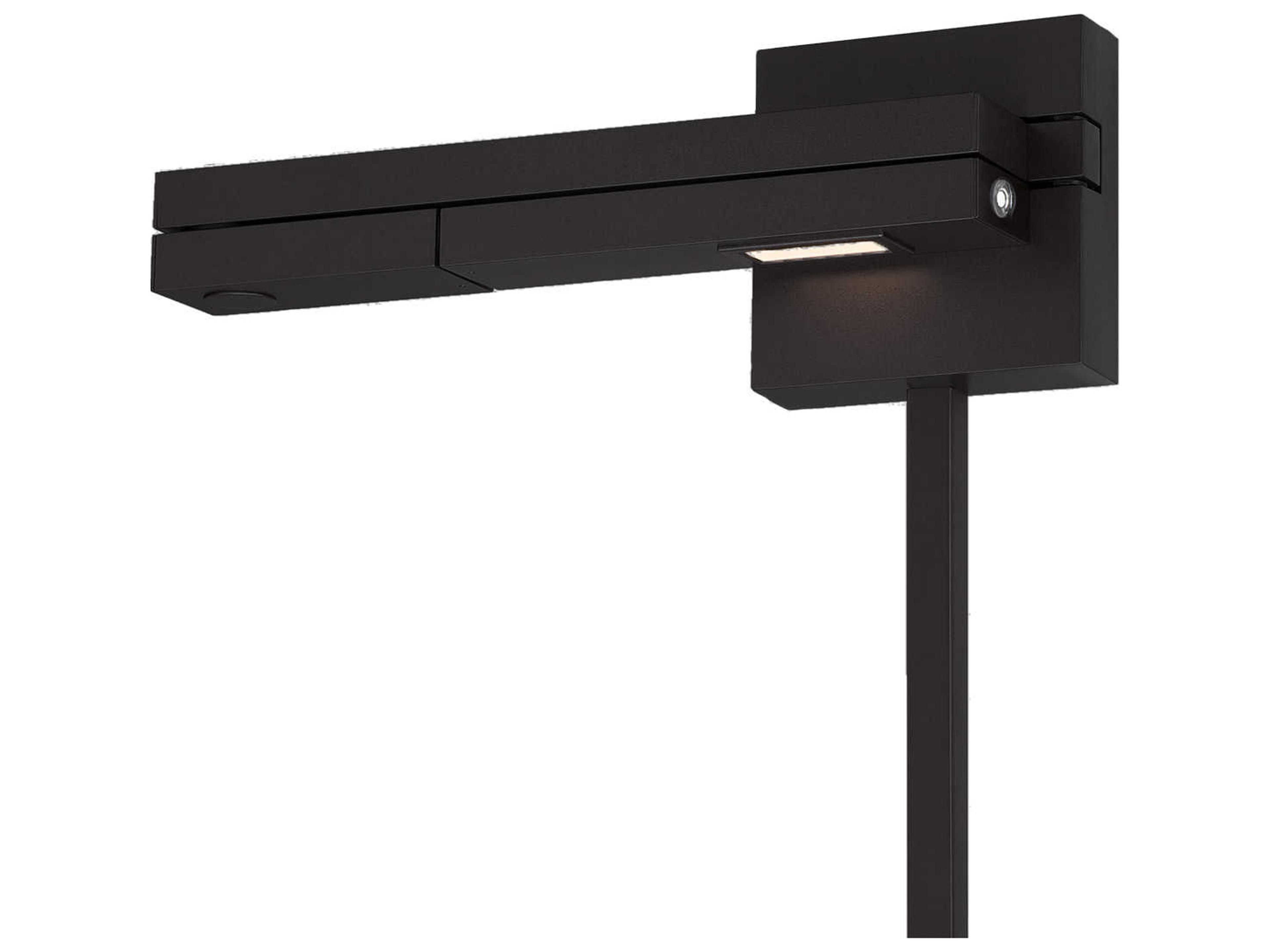 dweLED Flip LED Swing Arm Wall Light Modern Black
