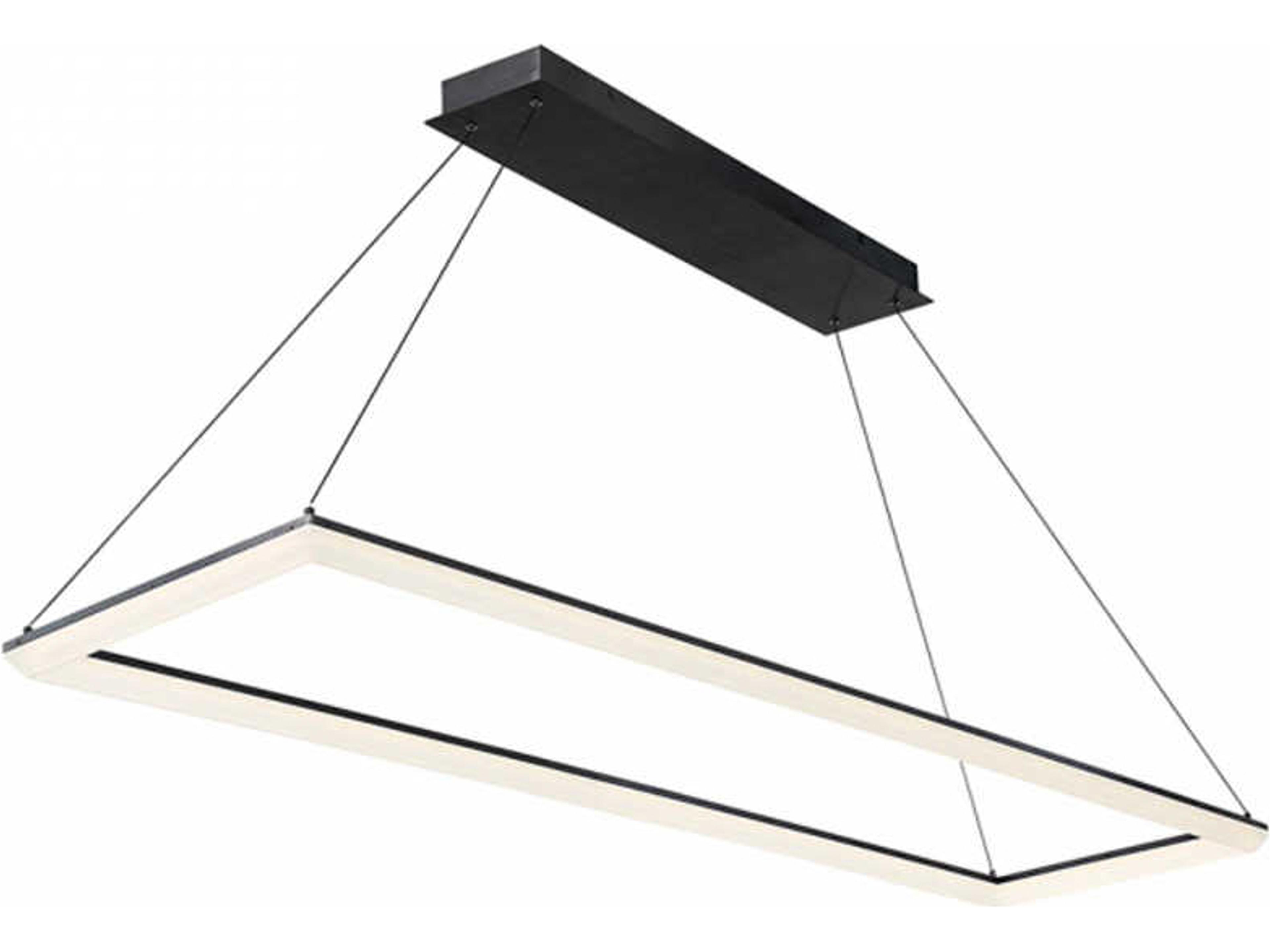 Frame 1-Light Black LED Geometric Island Pendant