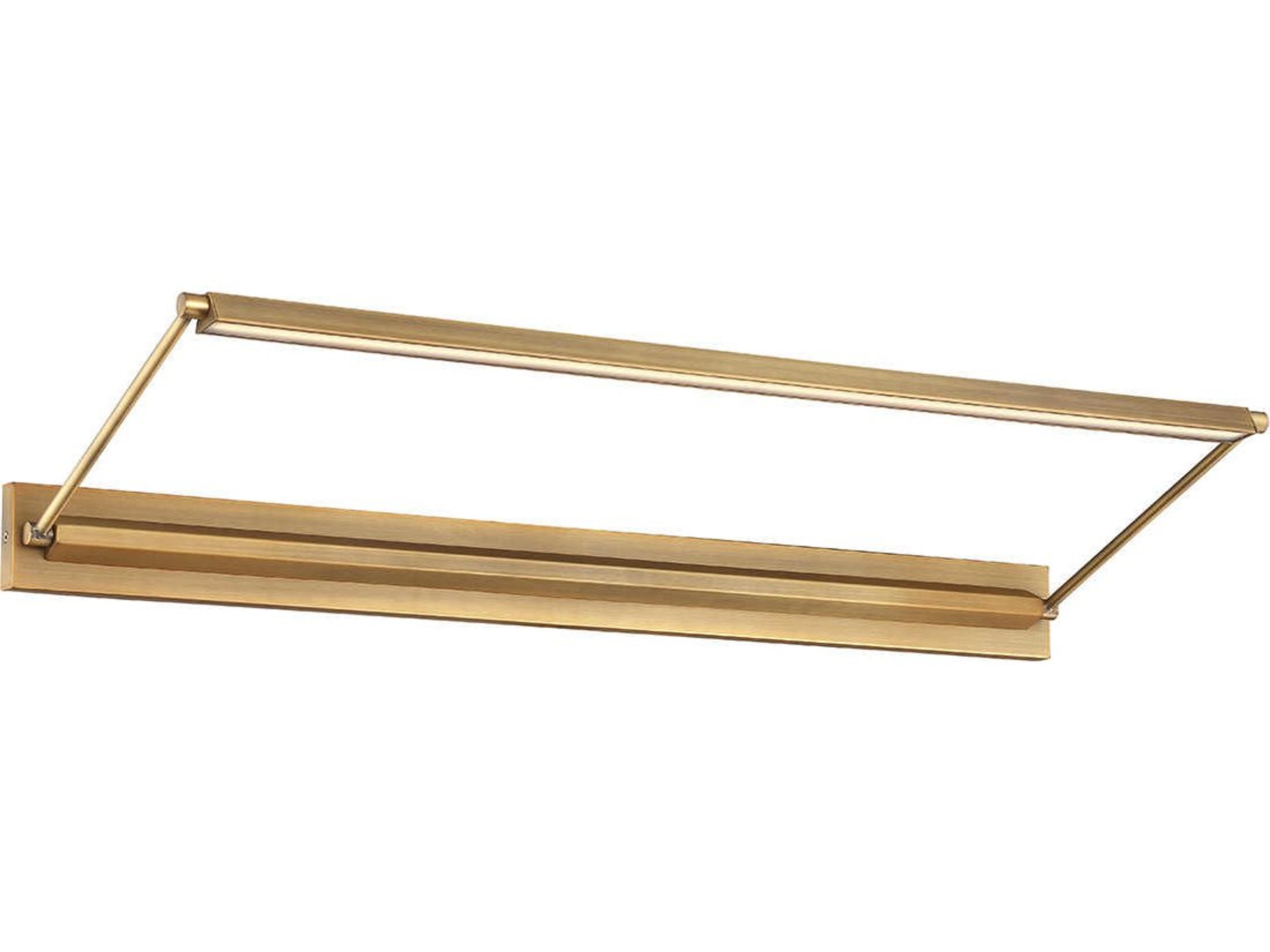 Hudson LED Picture Light in Aged Brass
