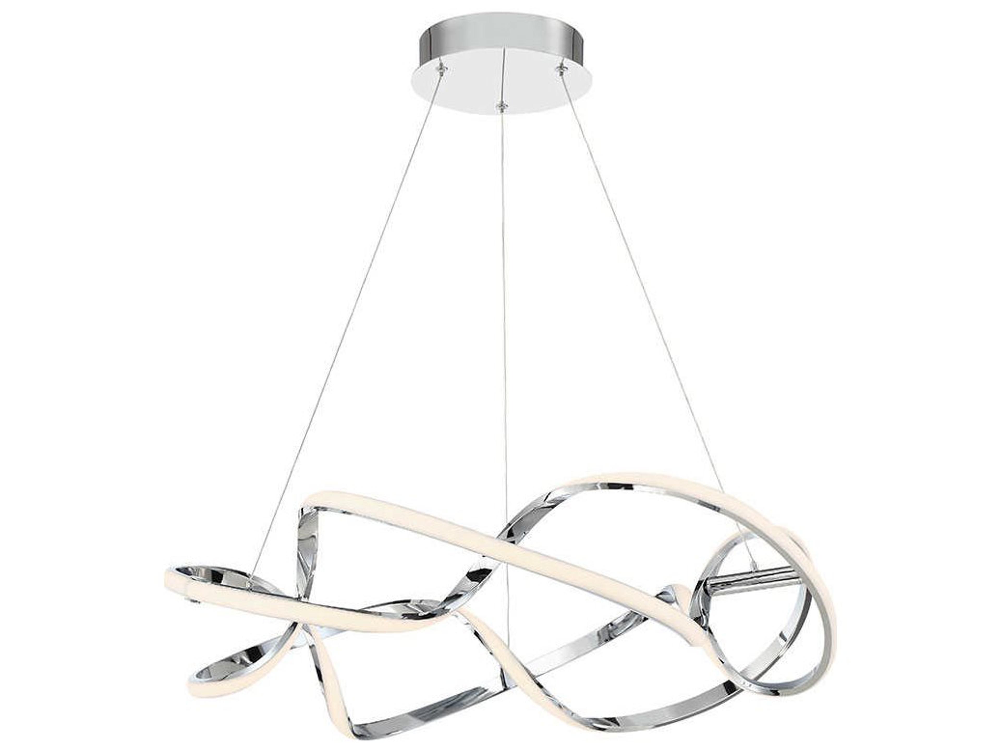 Interlace 1-Light Chrome LED Pendant