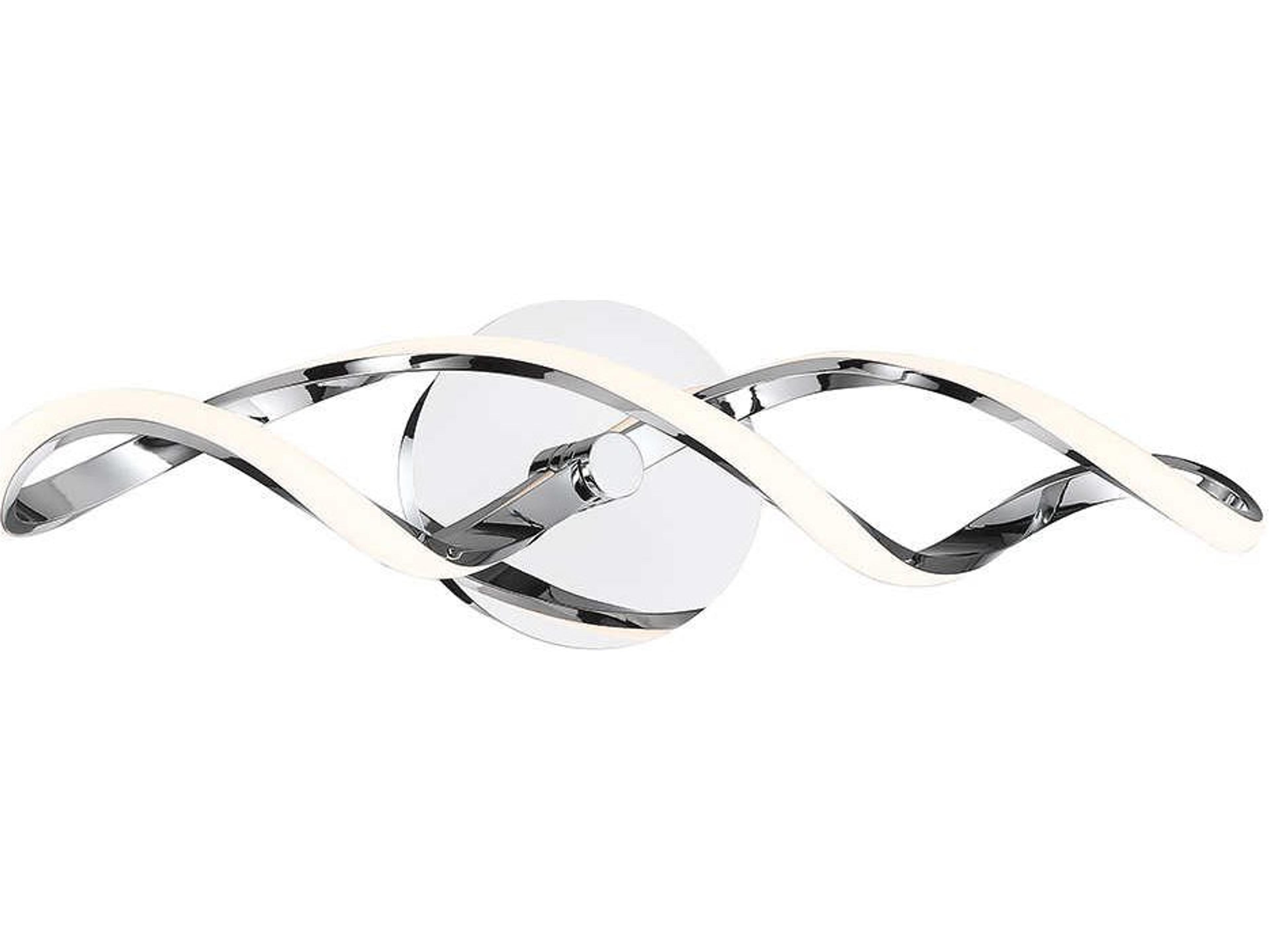Interlace LED Vanity Light in Chrome