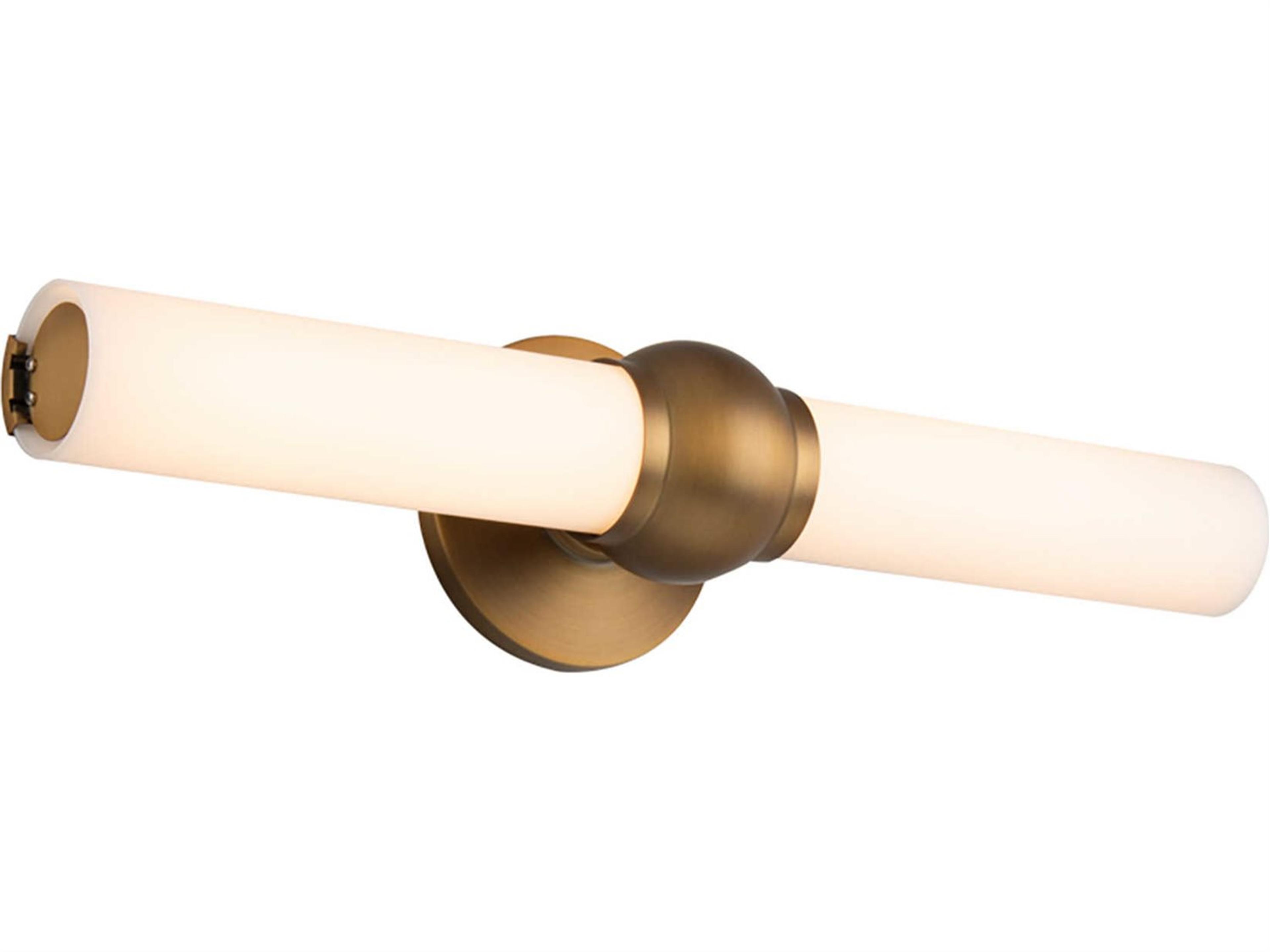 Juliet LED Bath Vanity and Wall Light in Aged Brass