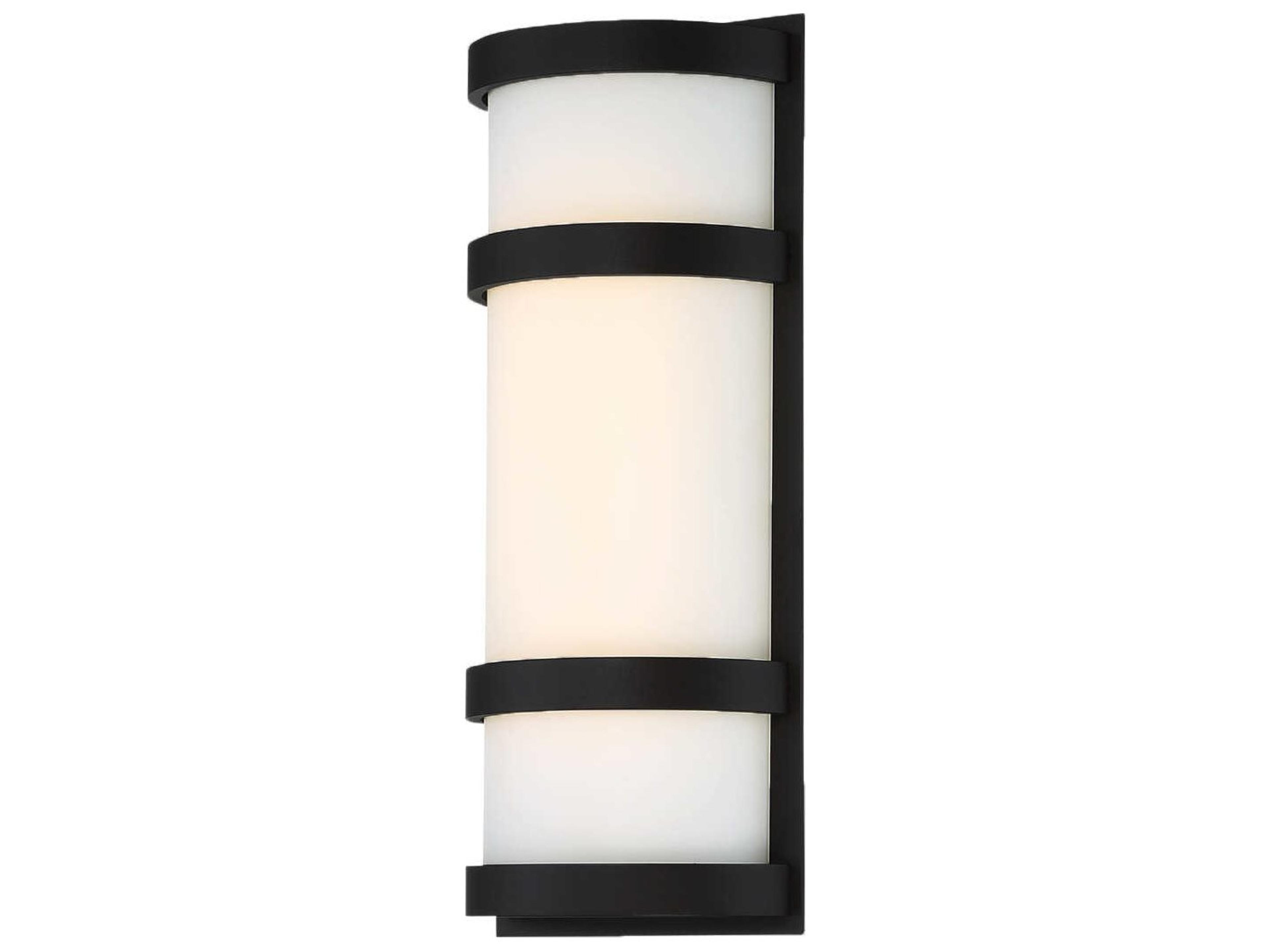 Latitude LED Outdoor Wall Light Modern Black Sconce