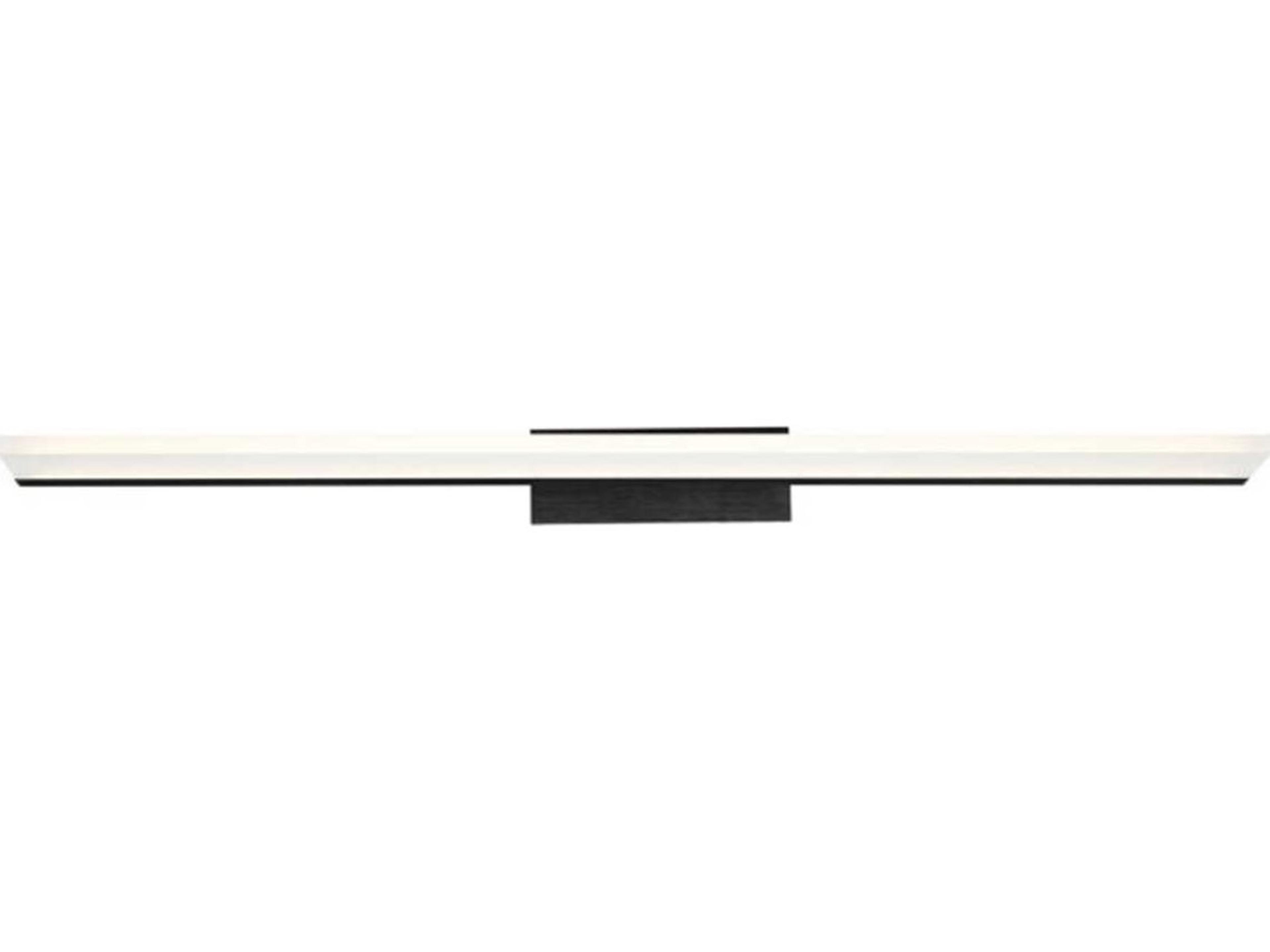 Level LED Bath Vanity Light in Black 37 Inch