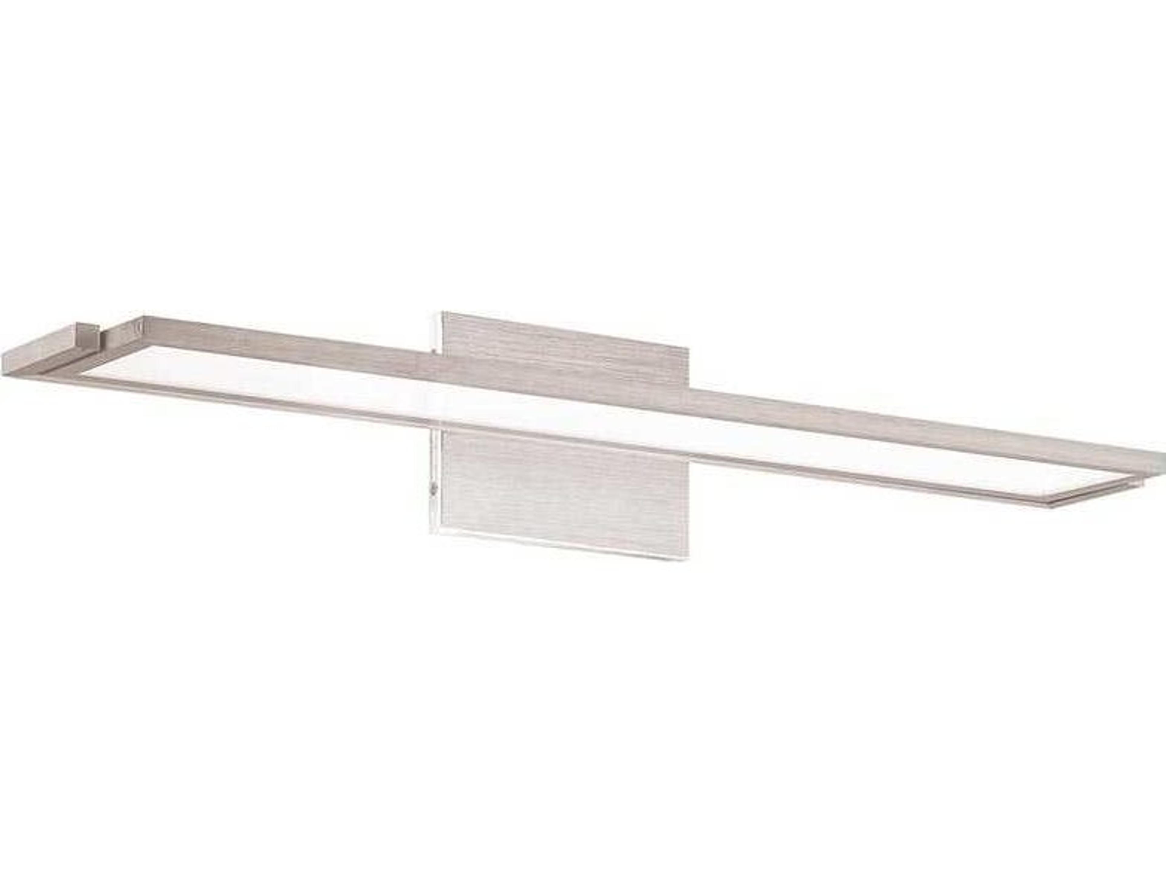 Line 1-Light Brushed Aluminum Gray LED Vanity Light