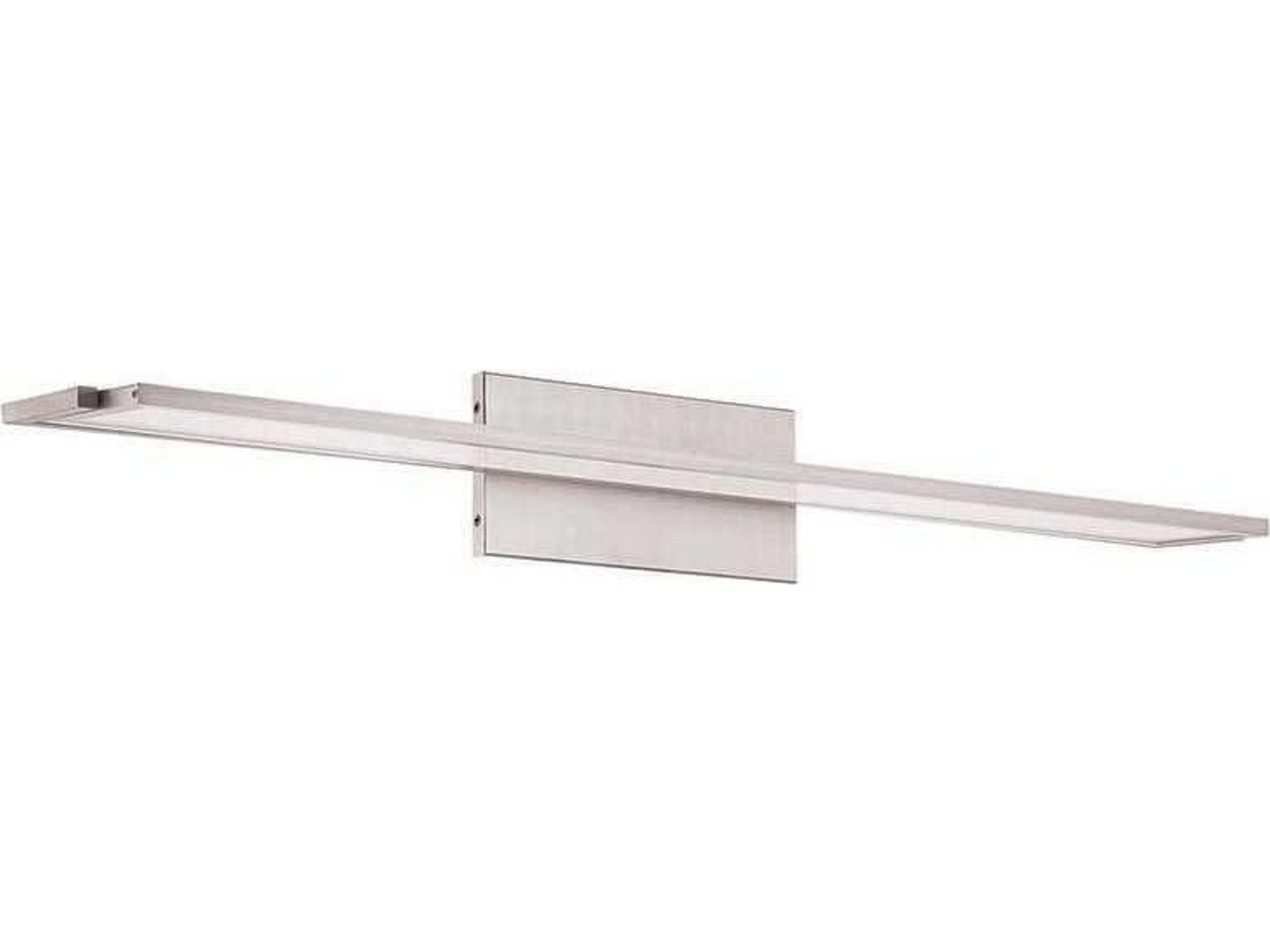 Line 1-Light Brushed Aluminum Gray LED Vanity Light
