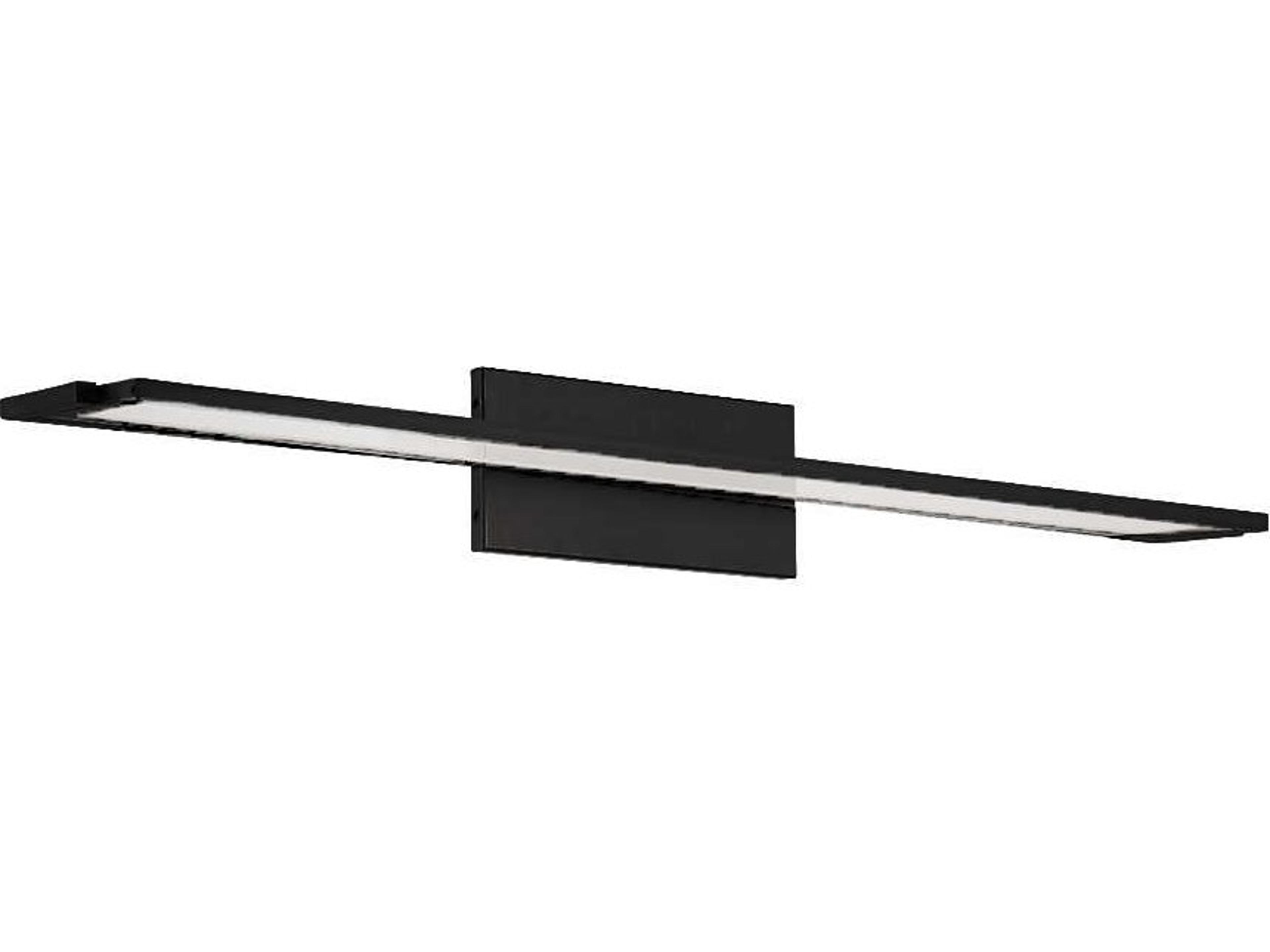 Line 1-Light Black LED Vanity Light