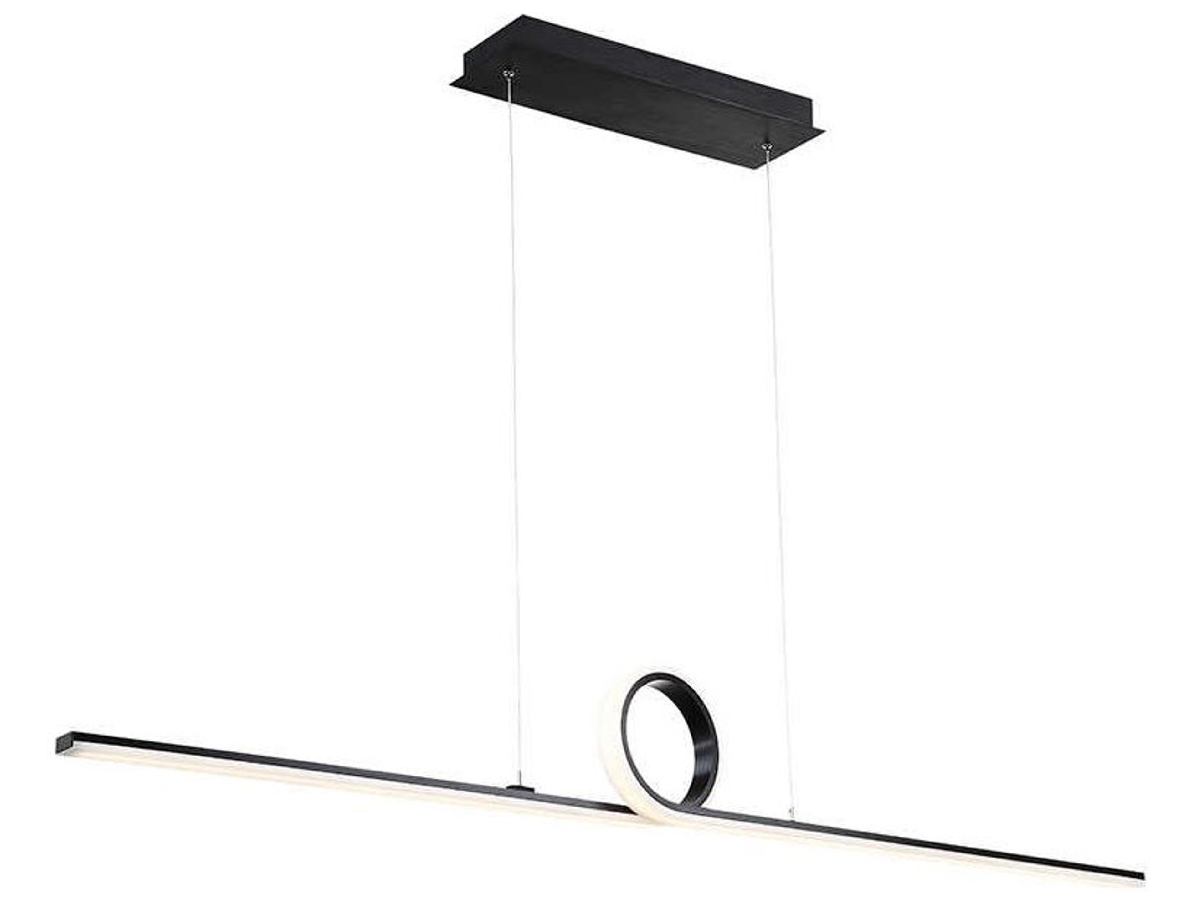 Loophole LED Pendant Black Linear Suspension