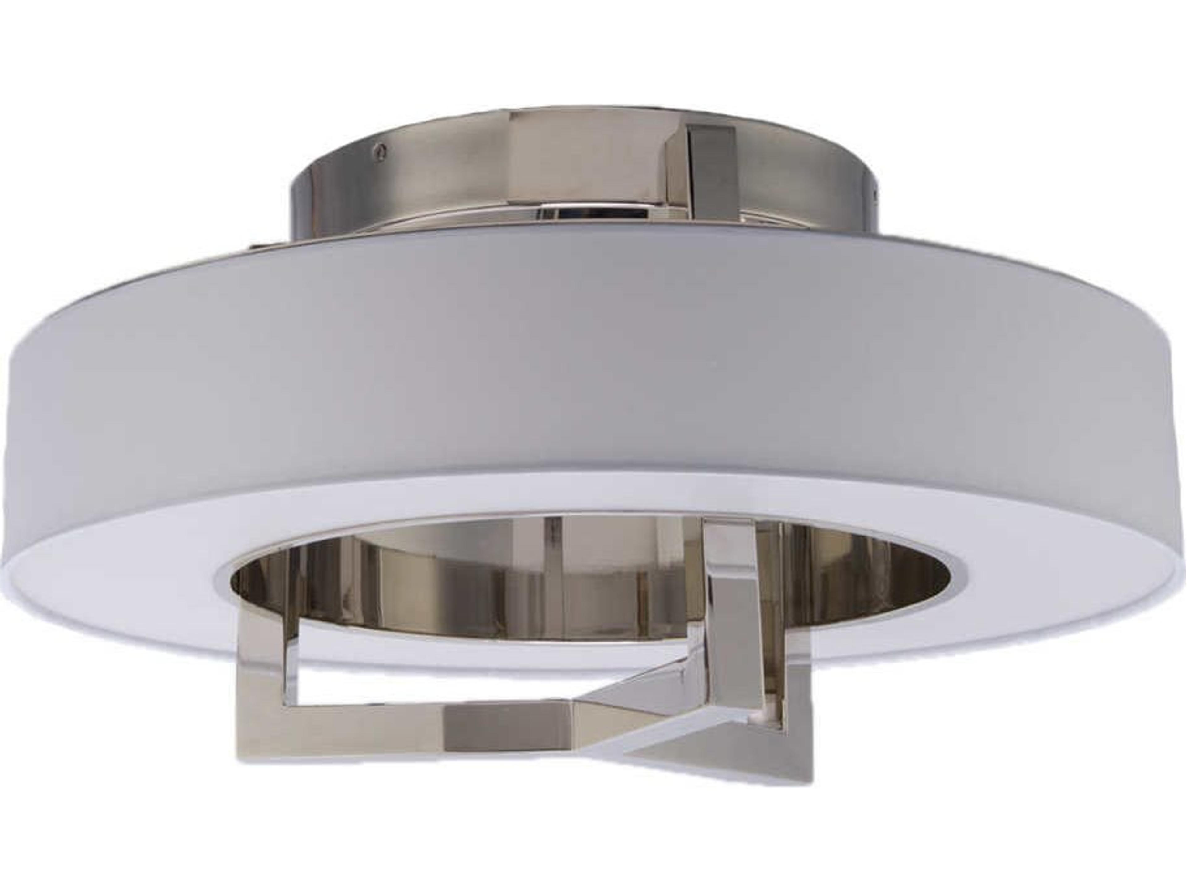 Madison 1-Light Brushed Nickel LED Geometric Round Flush Mount