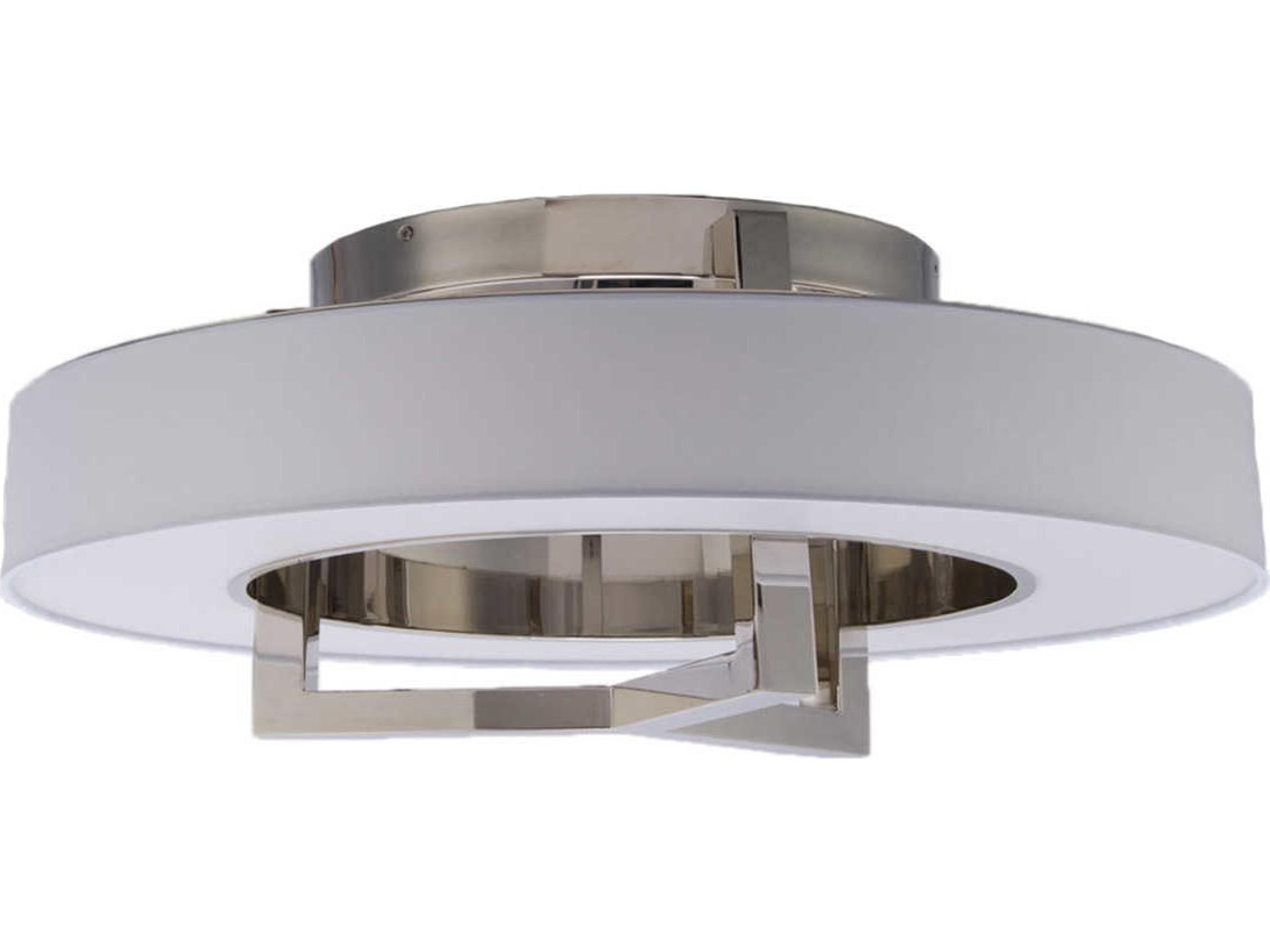 Madison 1-Light Brushed Nickel LED Geometric Round Flush Mount
