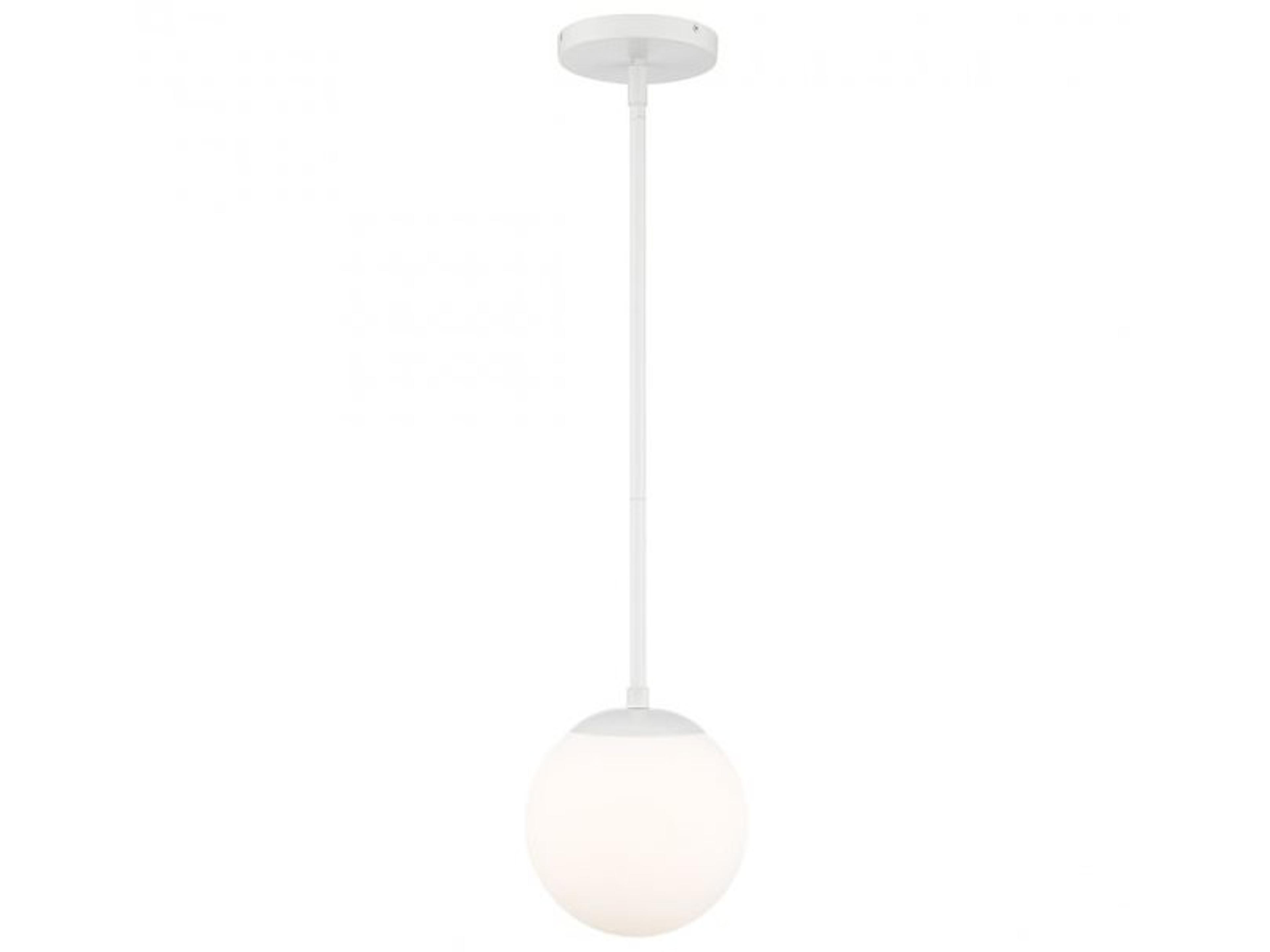 Niveous 1-Light White Glass LED Globe Mini Pendant