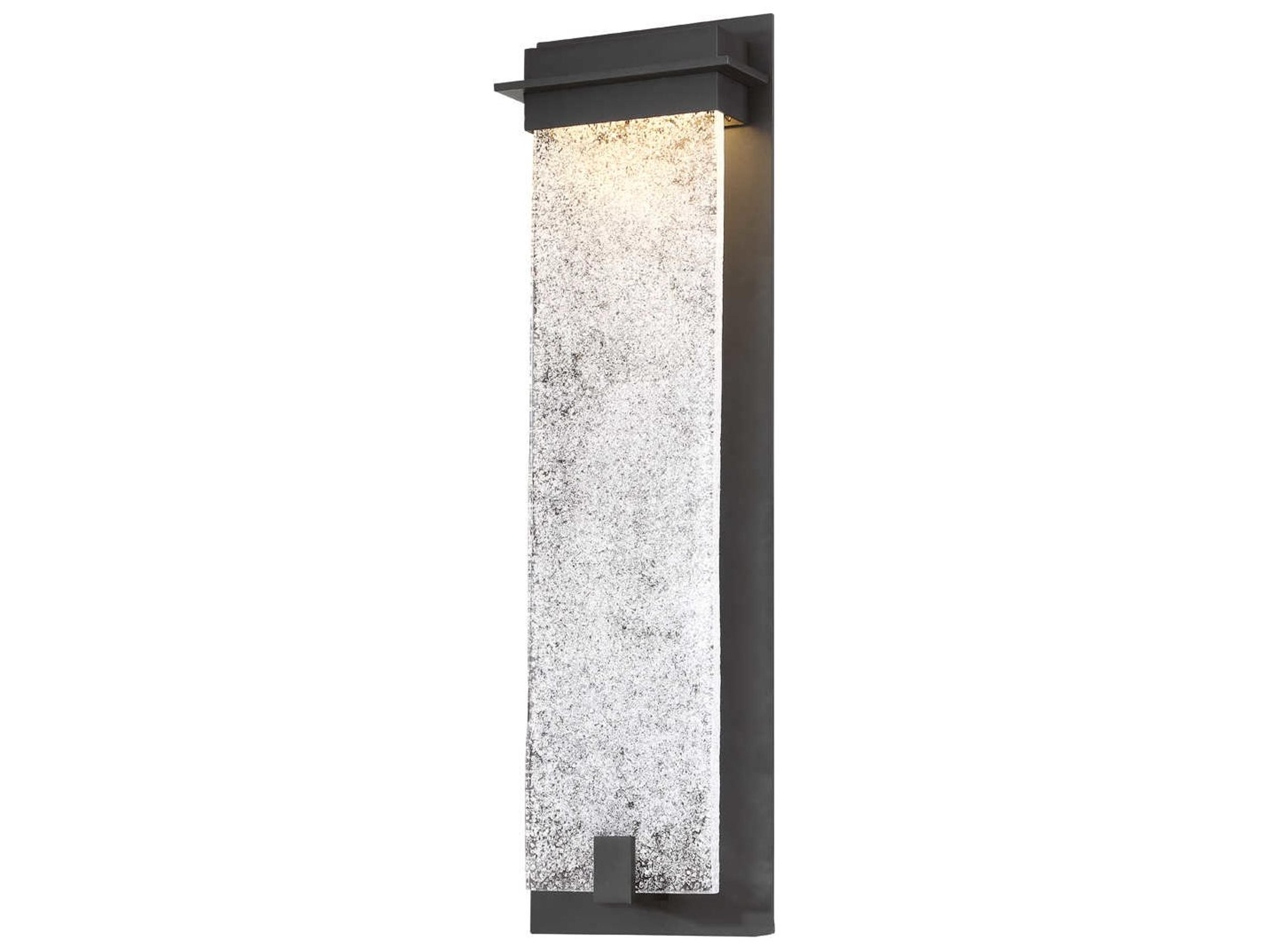 dweLED Spa Outdoor Wall Light Bronze Art Glass