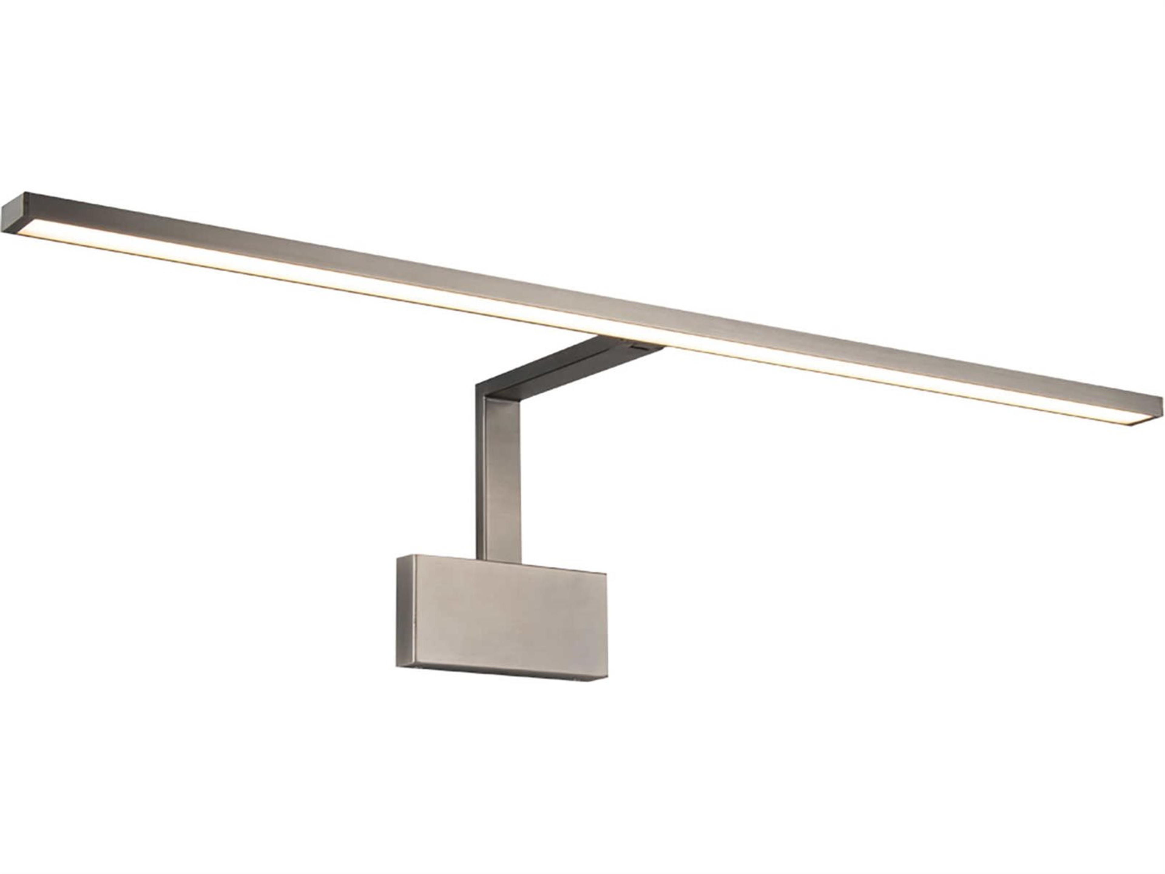 Uptown 1-Light Brushed Nickel Black LED Picture Light