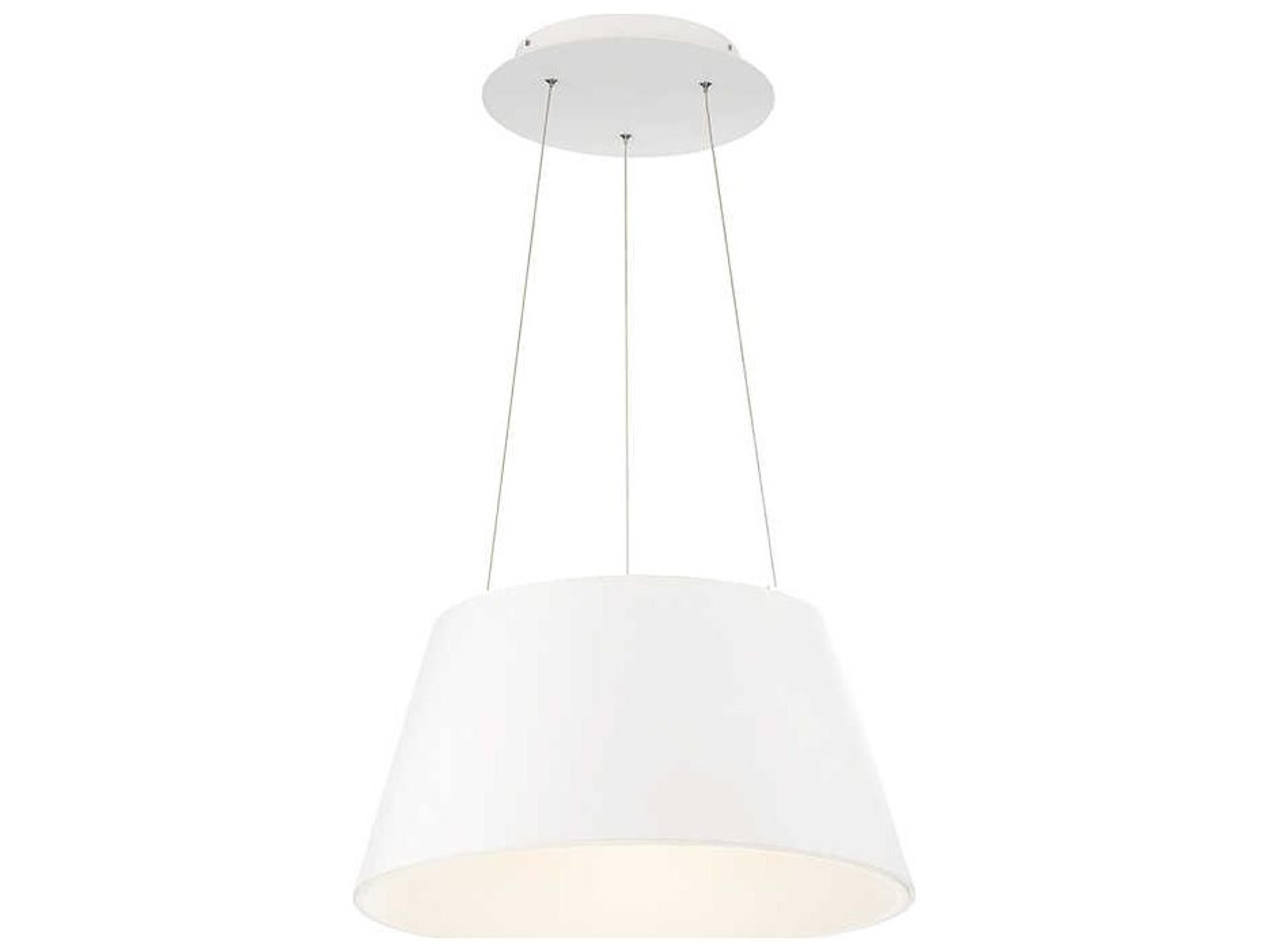 Vida 1-Light White LED Drum Pendant