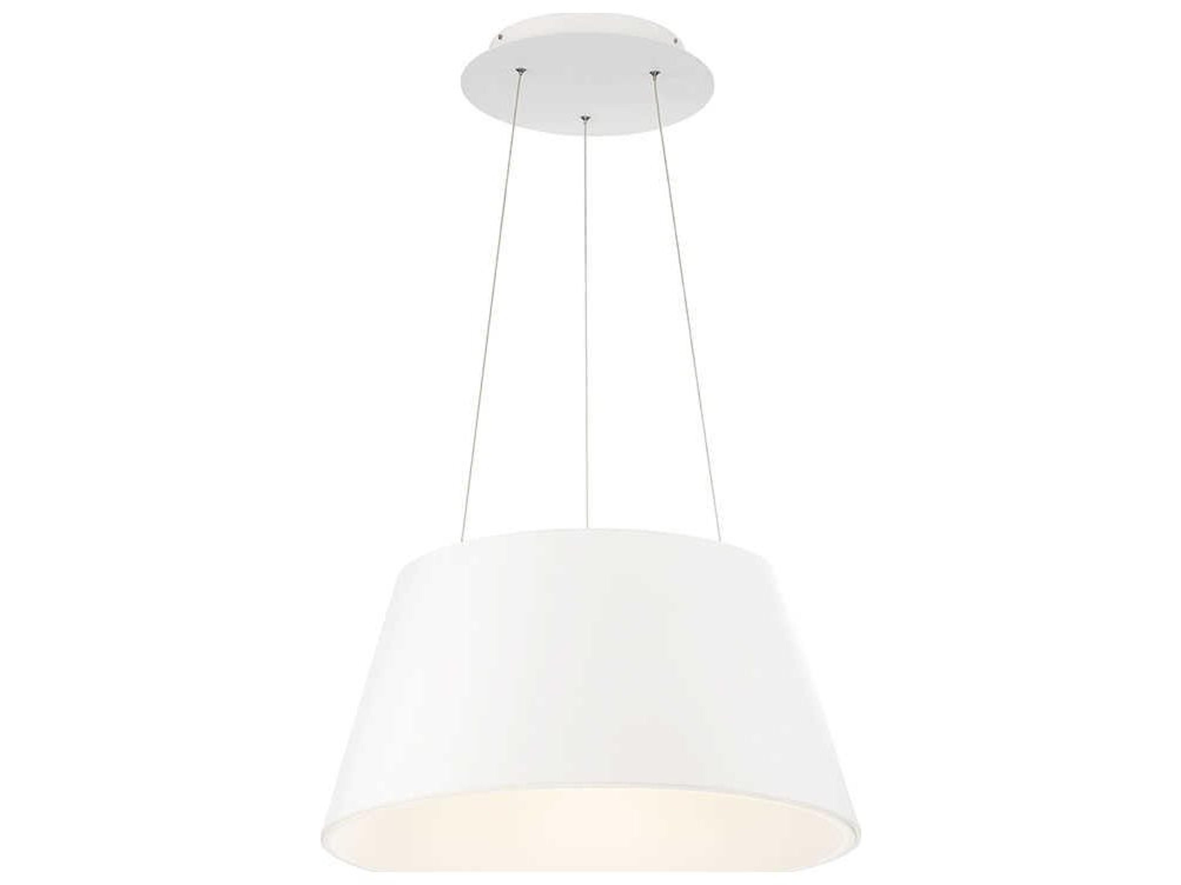 Vida 1-Light White LED Drum Pendant