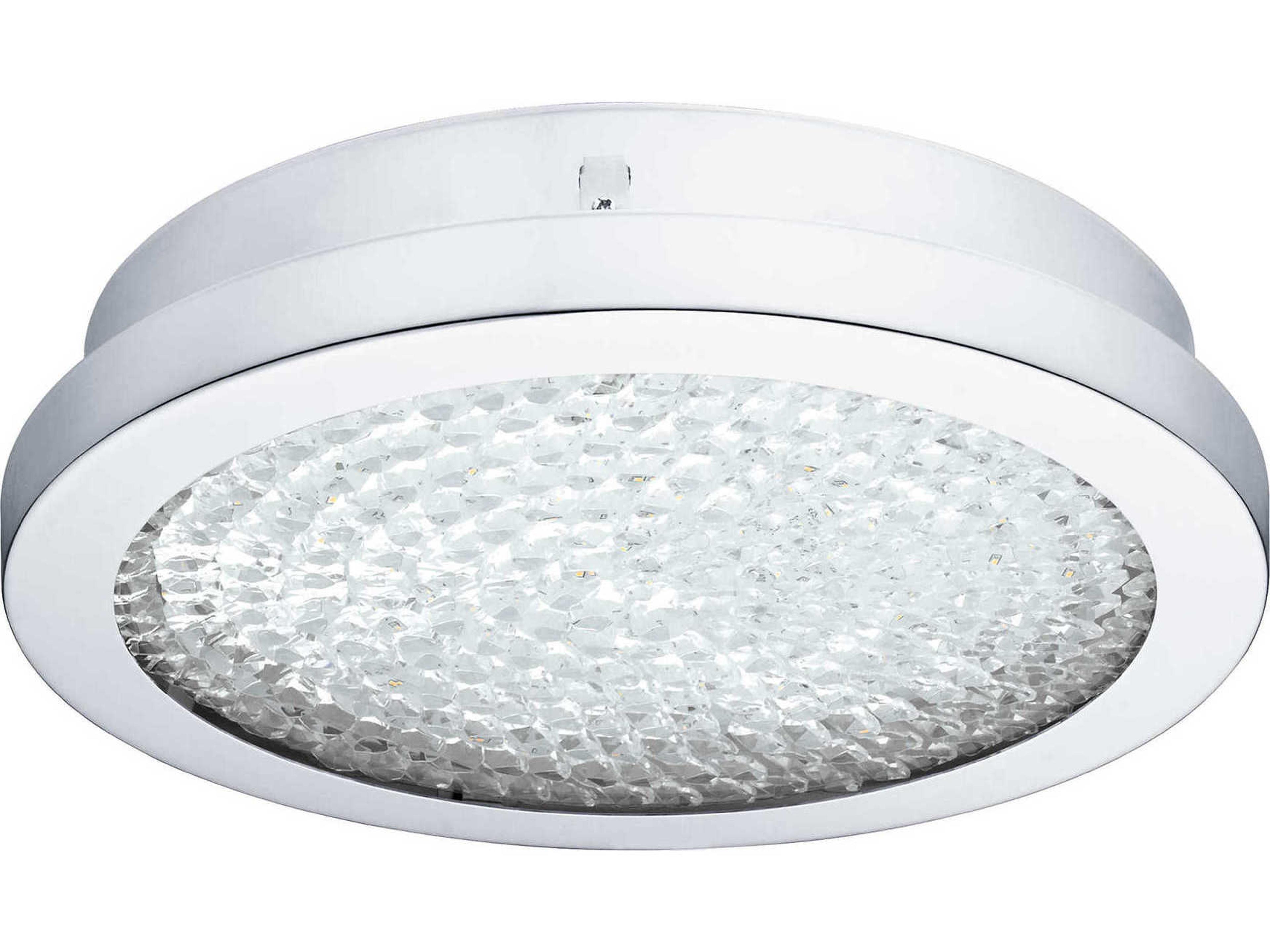 Arezzo 1-Light Chrome Round Flush Mount