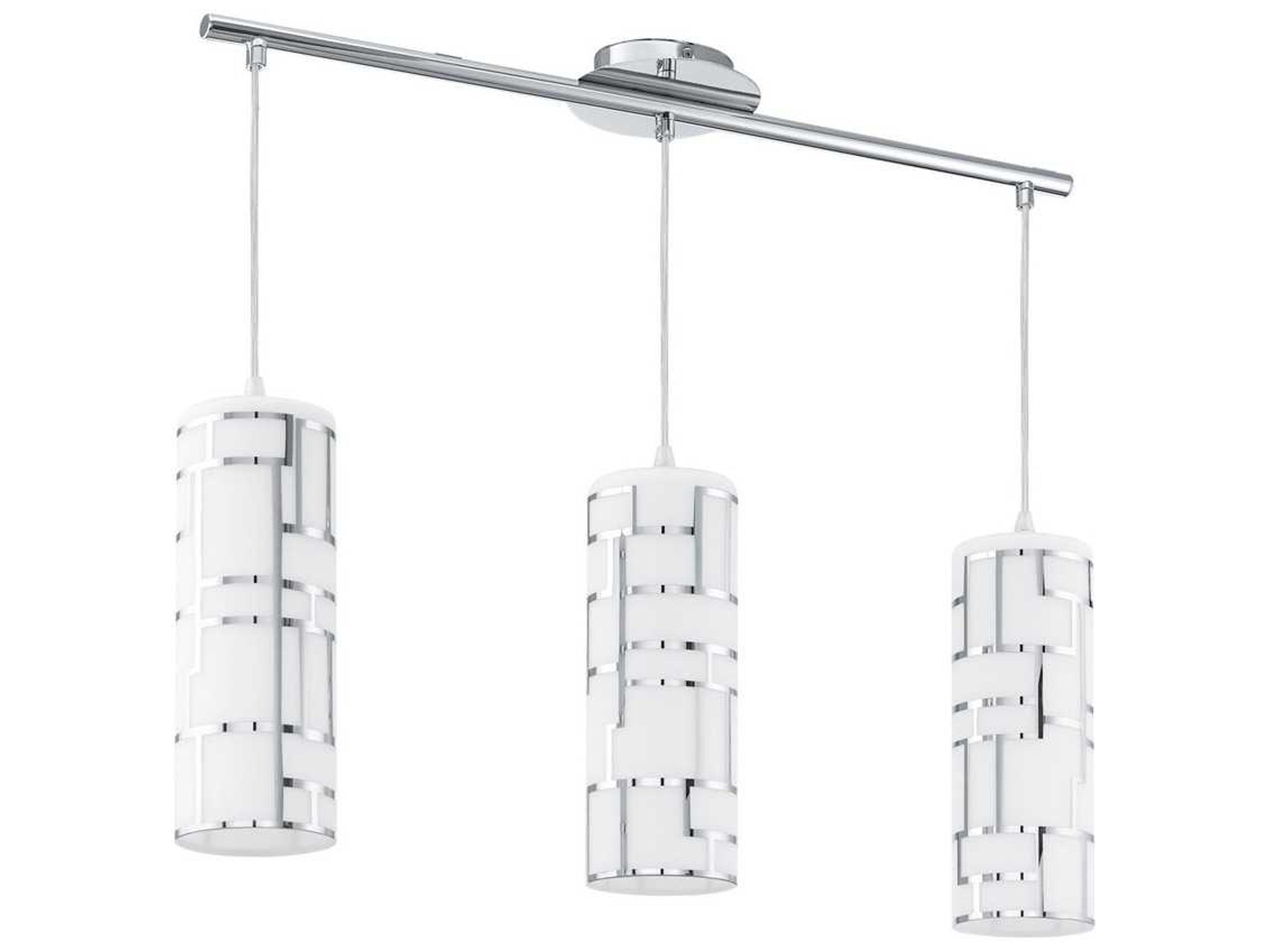 Bayman 3-Light Chrome Cylinder Island Pendant